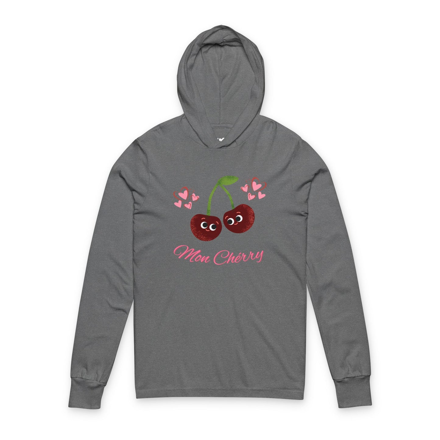 Cute Cherry Unisex Hooded Long Sleeve Shirt- Perfect for Casual Days, Girlfriend Gifts, Spring Fashion, Summer Fun, Cute Graphics, Valentine's