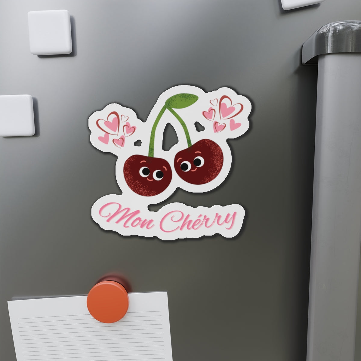 Cute Cherry Die-Cut Magnets, Fun Refrigerator Decor, Gifts for Friends, Mon Cherry Design, Cute Kitchen Accessories, Home Decorations