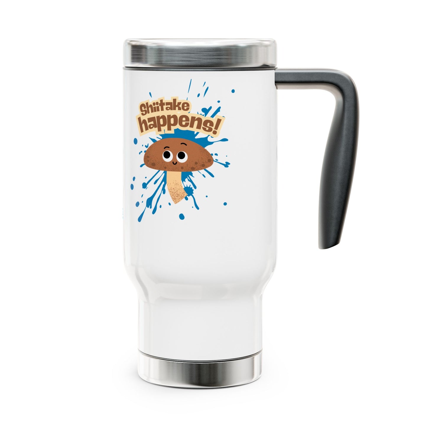 Funny Stainless Steel Travel Mug, Great for Coffee Lovers, Gifts for Mushroom Enthusiasts, Humorous Drinkware for On-the-Go