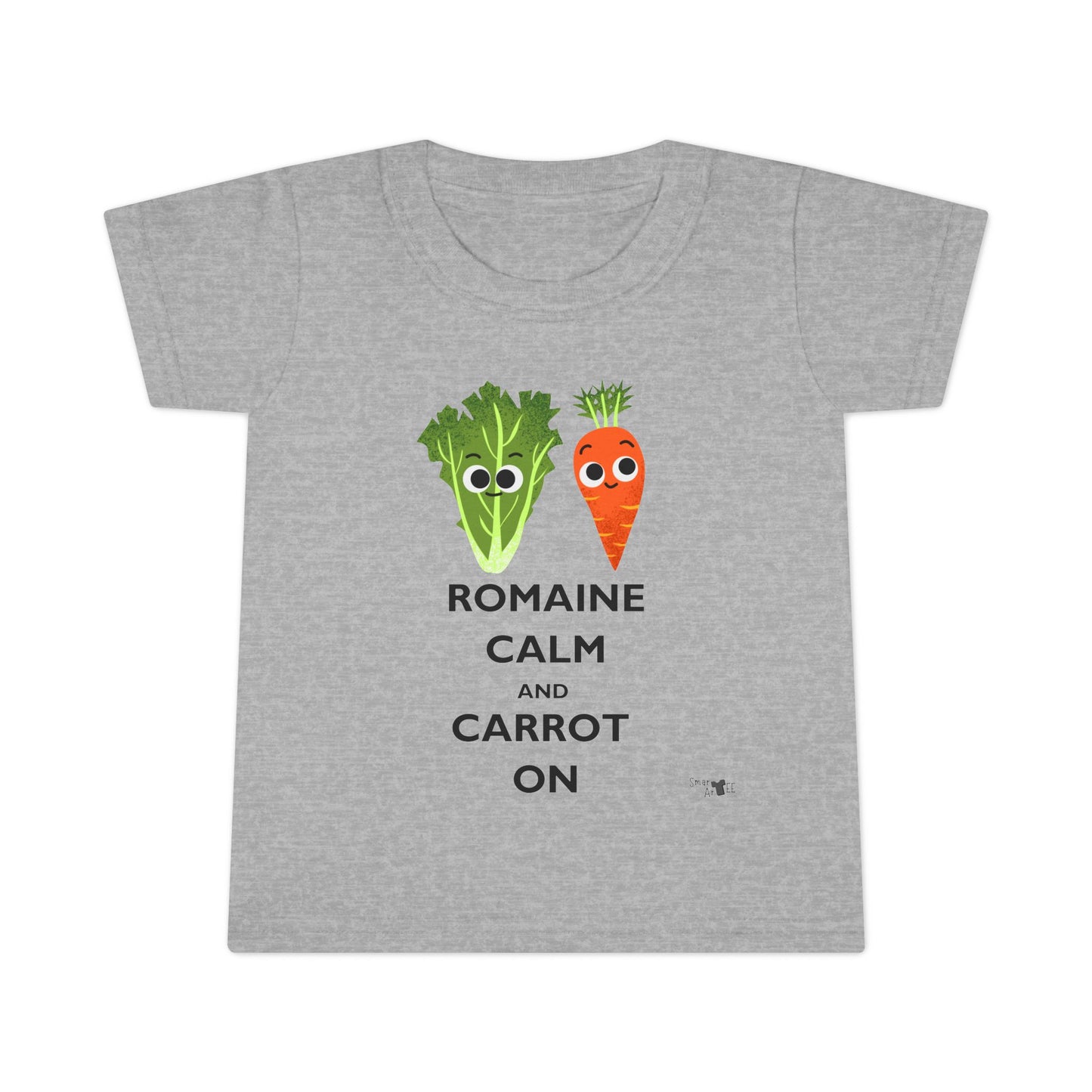 Cute Toddler Shirt with 'Romaine Calm and Carrot On' Design, Vegetable Humor Tee for Kids, Gift for Baby Showers & Birthdays