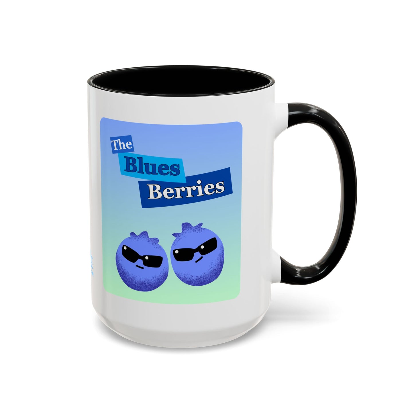Cool Blueberries Accent Coffee Mug | Fun Gift for Coffee Lovers, Unique Kitchen Decor, Berry Lover's Gift