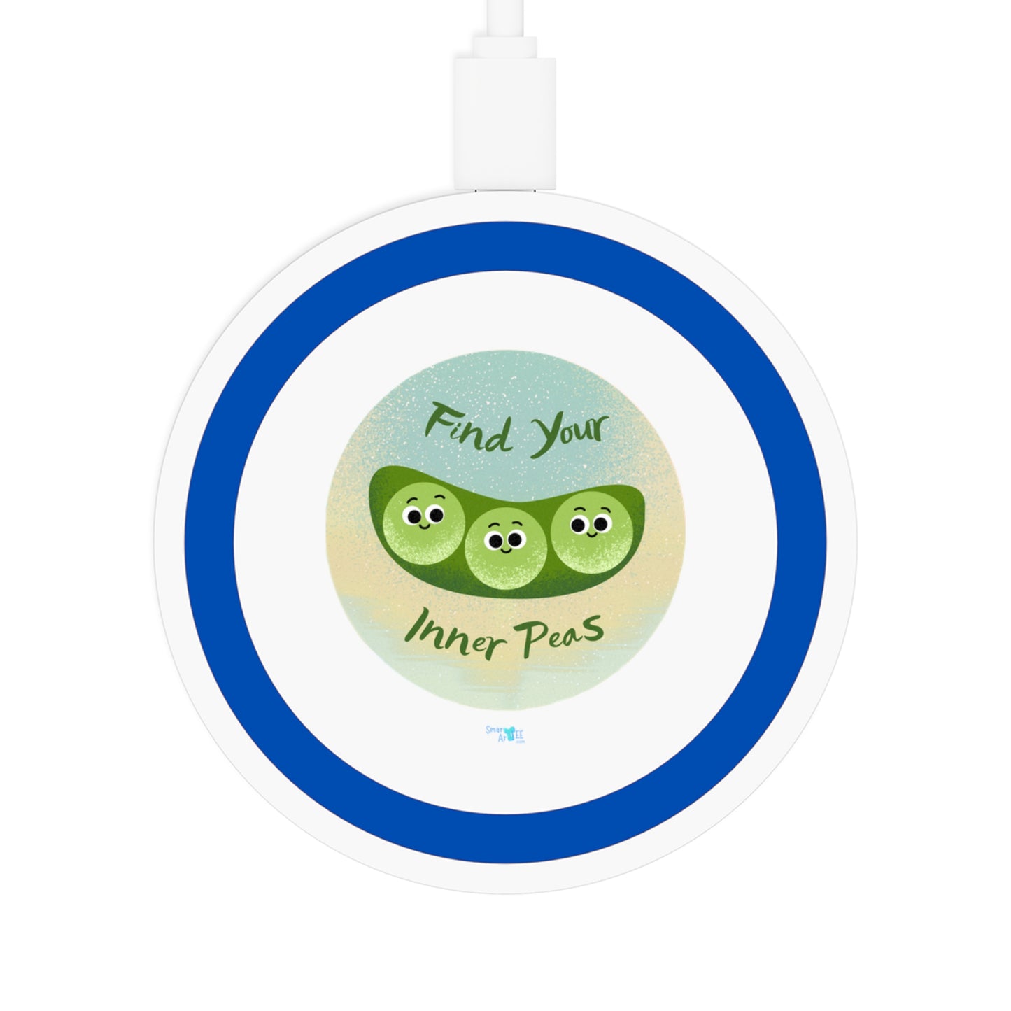 Find Your Inner Peas Wireless Charging Pad, Cute Tech Accessory for Home Office, Gifts for Friends, Bundle With Air Pod Case