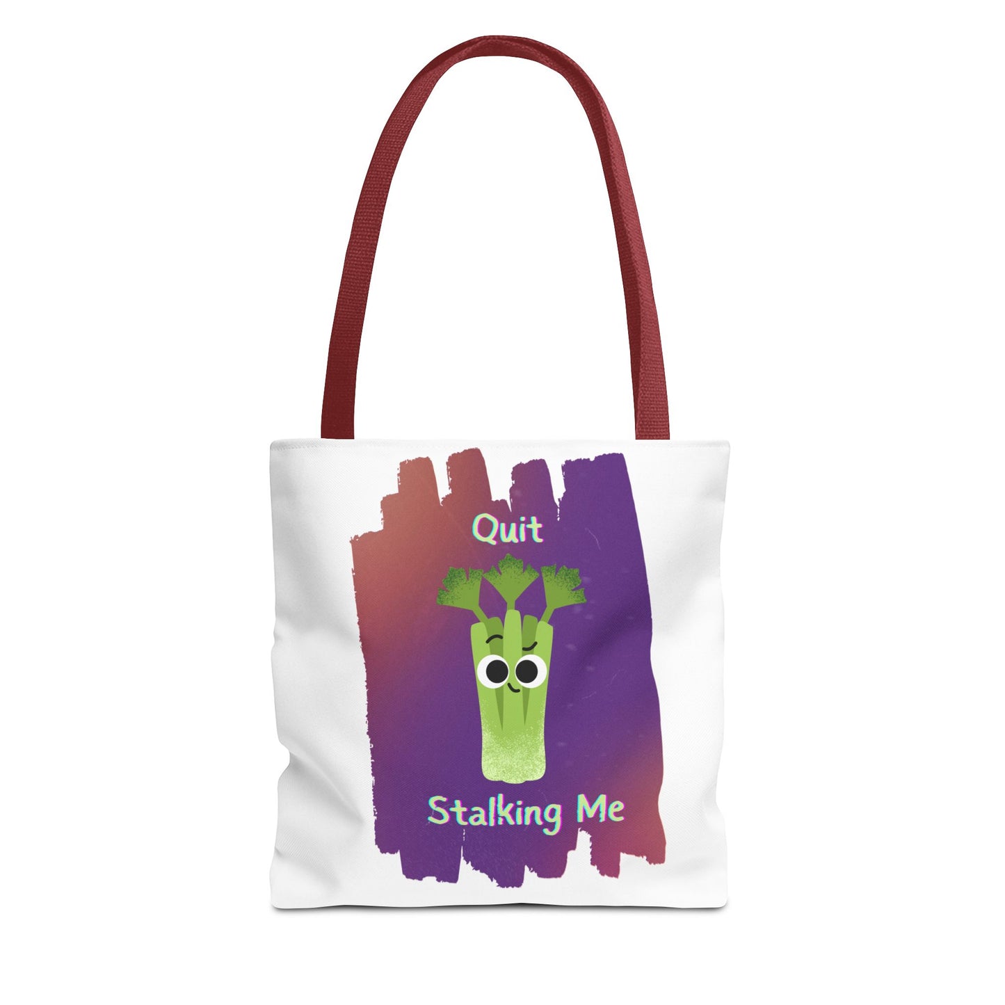 Playful Celery Tote Bag - "Quit Stalking Me" - Funny Shopping Bag, Gift for Veggie Lovers, Gym, Market, Eco-Friendly Bag