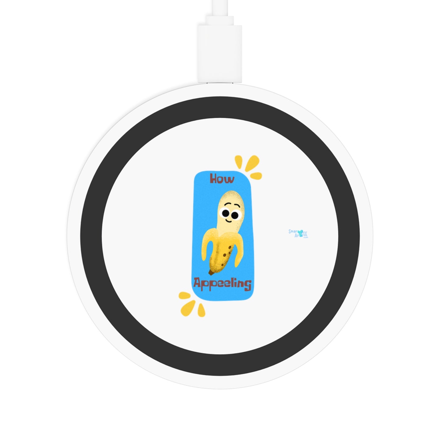 Quake Wireless Charging Pad with Fun Design, Cute Wireless Charger, Unique Desk Accessory, Holiday Gift Idea, Bundle With Air Pod Case