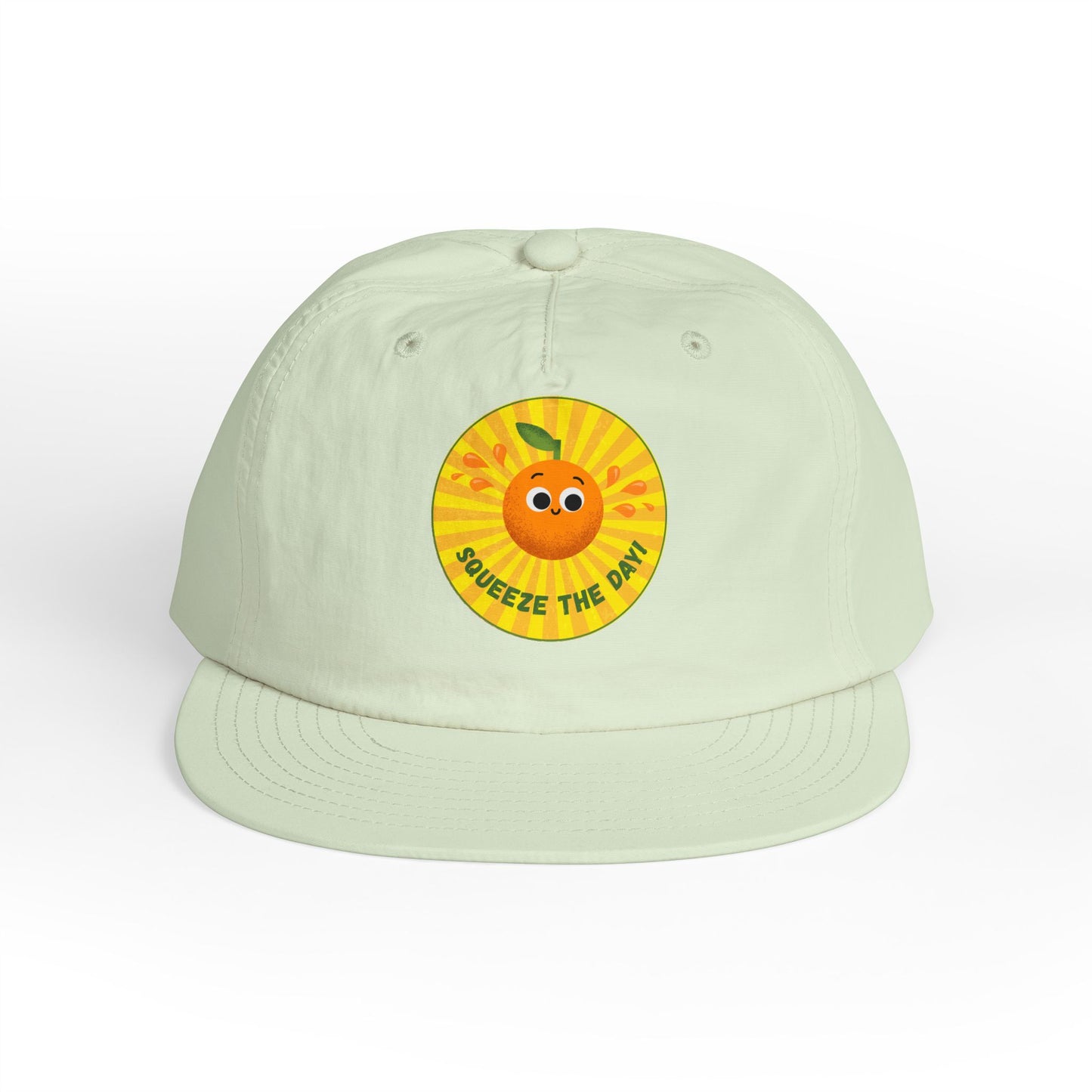 Squeeze the Day Surf Cap, Beach Hat, Summer Accessories, Bright Summer Vibes, Gift for Surfers, Fun Outdoor Gear