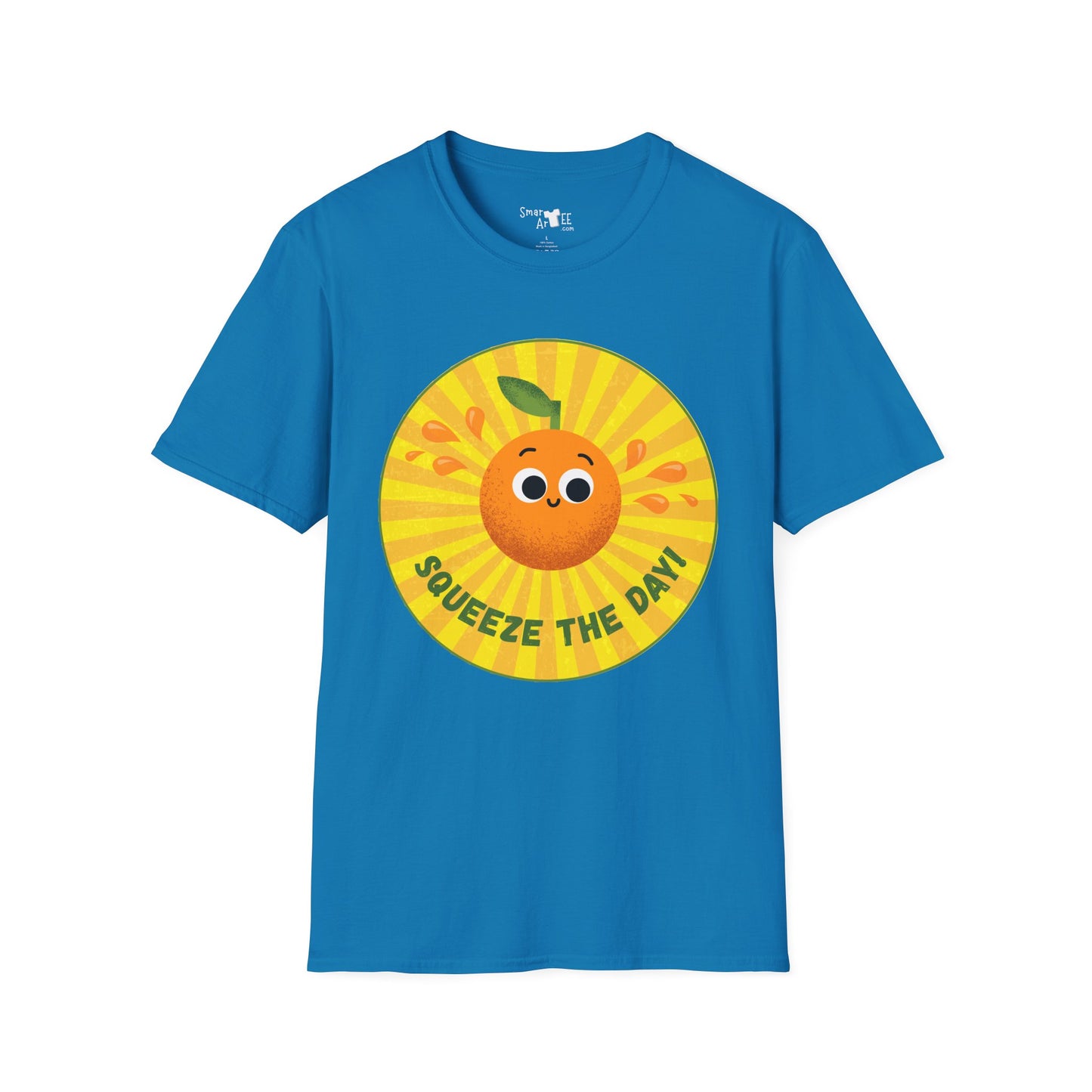 Squeeze The Day Unisex Softstyle T-Shirt - Fun and Vibrant Citrus Tee for Summer, Funny Fruit Pun T-Shirt, Fun for All Ages