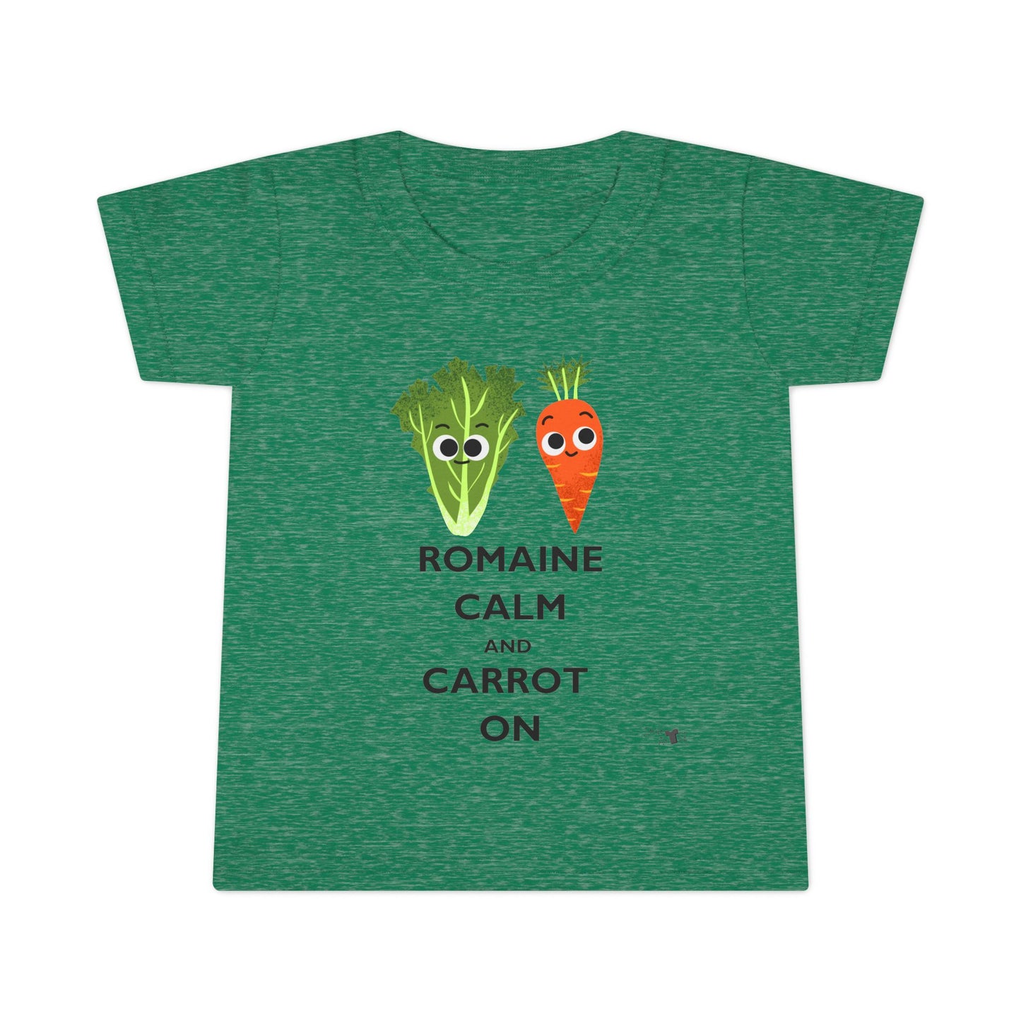 Cute Toddler Shirt with 'Romaine Calm and Carrot On' Design, Vegetable Humor Tee for Kids, Gift for Baby Showers & Birthdays