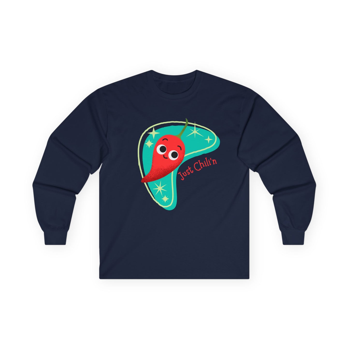 Cute Chili Pepper Long Sleeve Tees for All Ages, Fun Seasonal Apparel, Gift for Food Lovers, Playful Everyday Wear