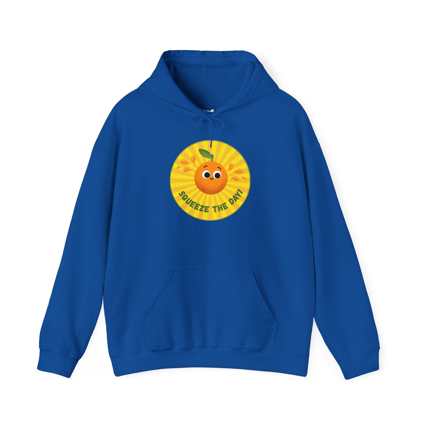 Squeeze The Day Hoodie, Cozy Unisex Pullover, Casual Layer, Gift for Fruit Lovers, Cute Graphic Hoodie, Fun Everyday Wear