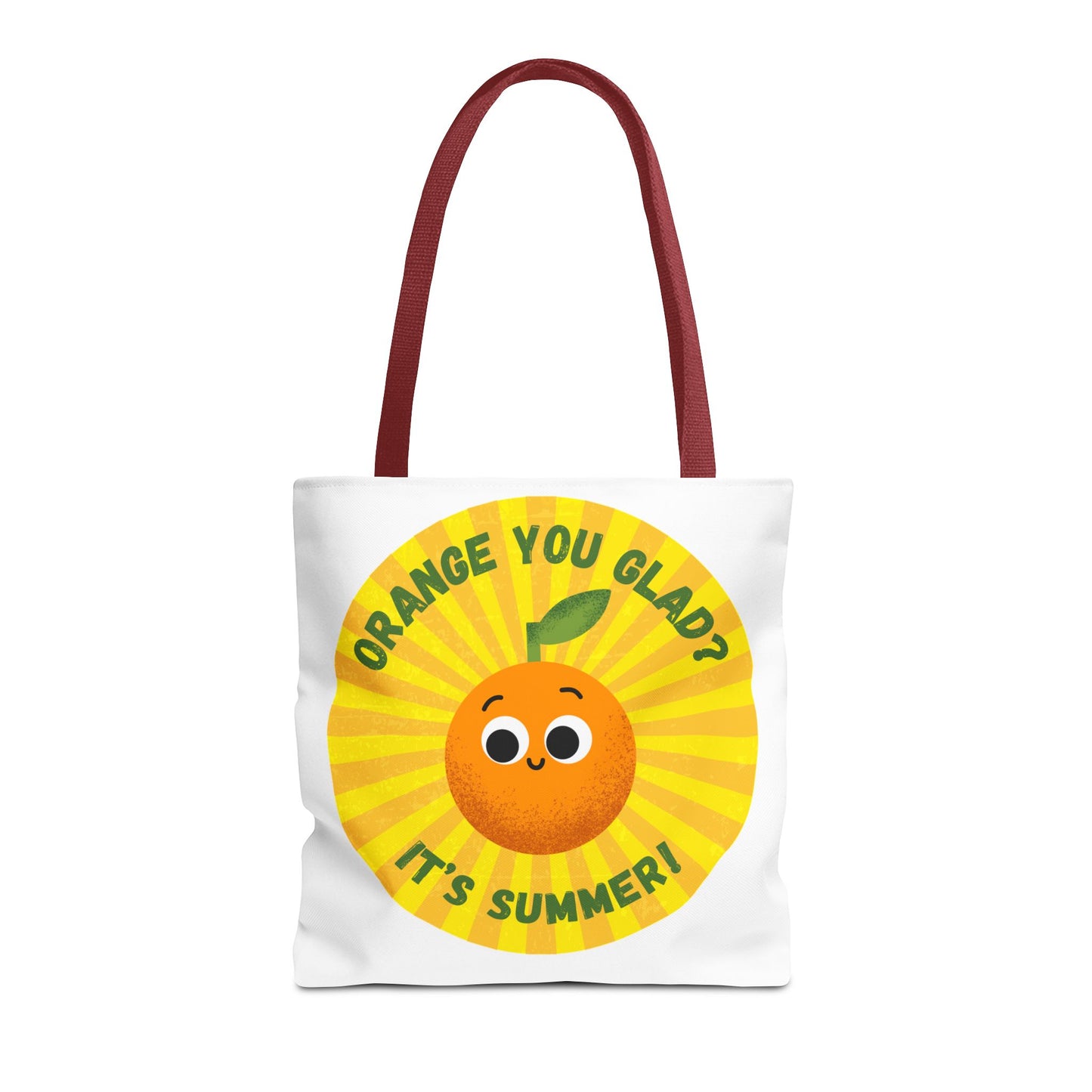 Summer Vibe Tote Bag with Cute Orange Design, Beach Bag, Gift for Friends, Eco-Friendly Shopping, Fun Accessory for Summer