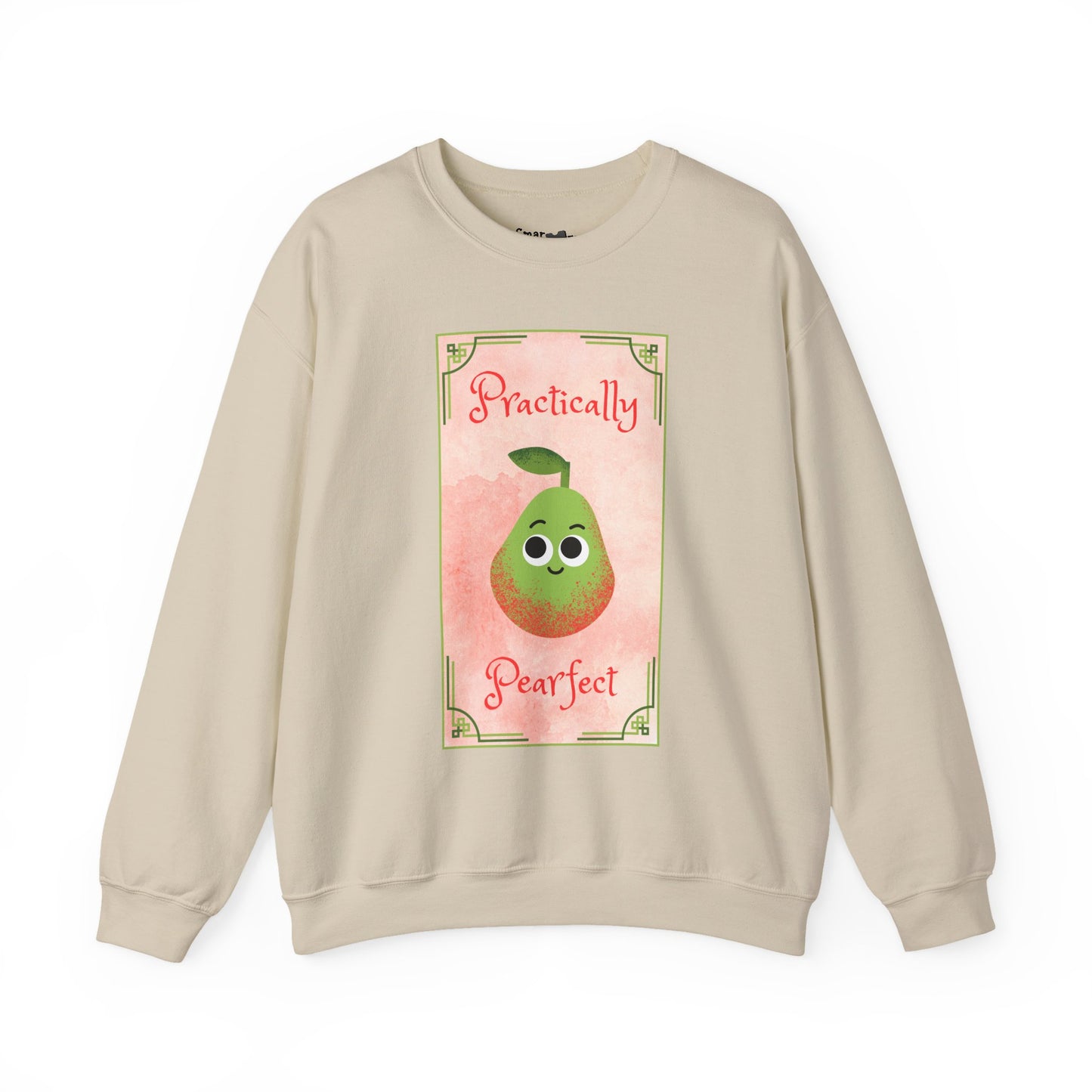 Practically Pearfect Crewneck Sweatshirt, Cute Sweatshirt, Unisex Clothing, Fruit Themed Apparel, Cozy Fashion, Casual Wear