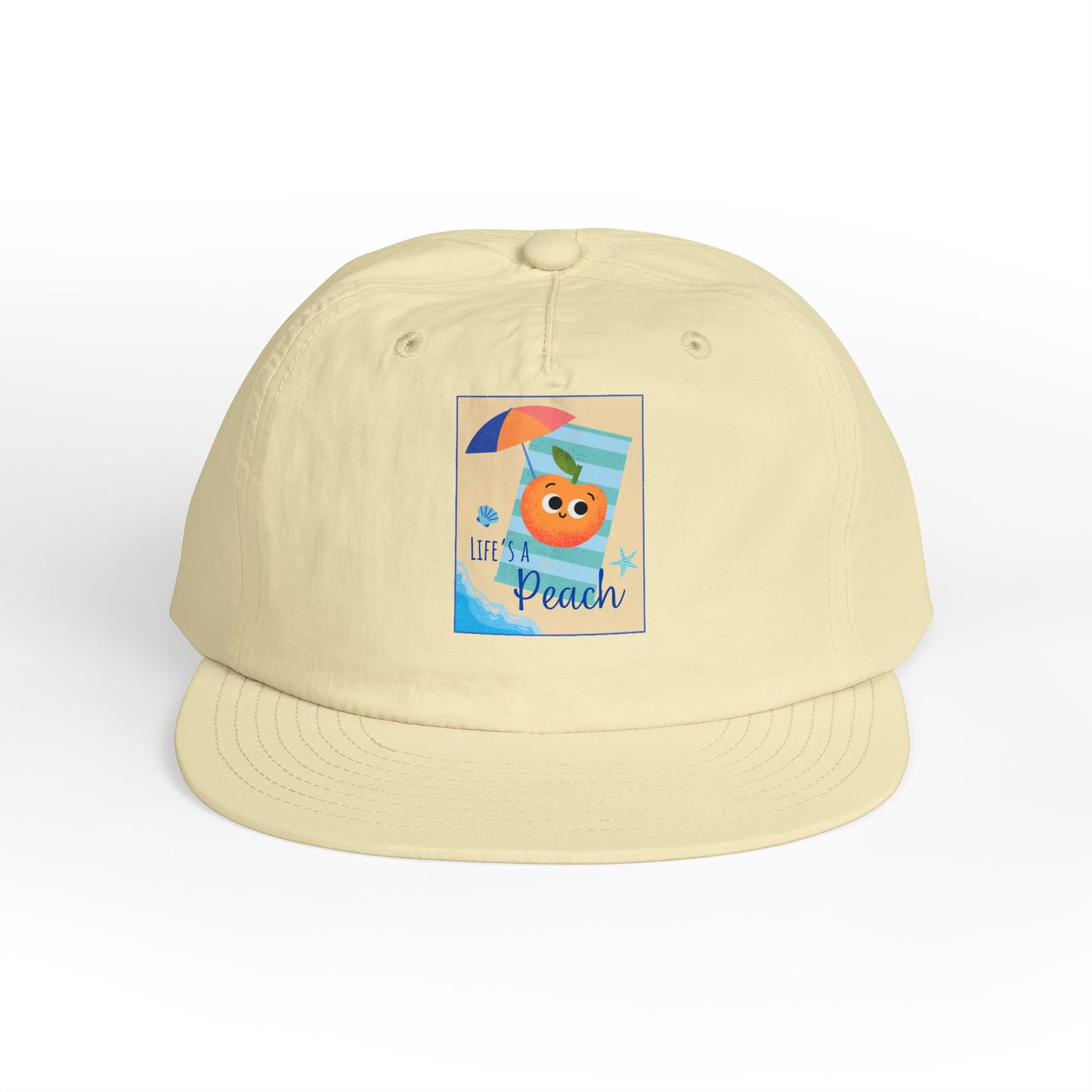 Life's a Beach Pun Surf Cap - Fun Beach Hat, Summer Accessory, Gift for Surfers, Cute Vacation Cap, Beach-Themed Apparel