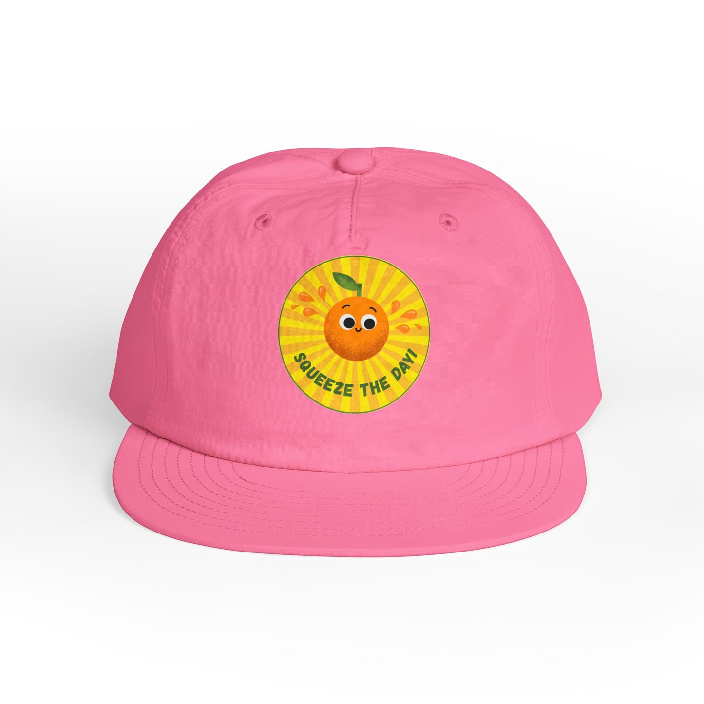 Squeeze the Day Surf Cap, Beach Hat, Summer Accessories, Bright Summer Vibes, Gift for Surfers, Fun Outdoor Gear
