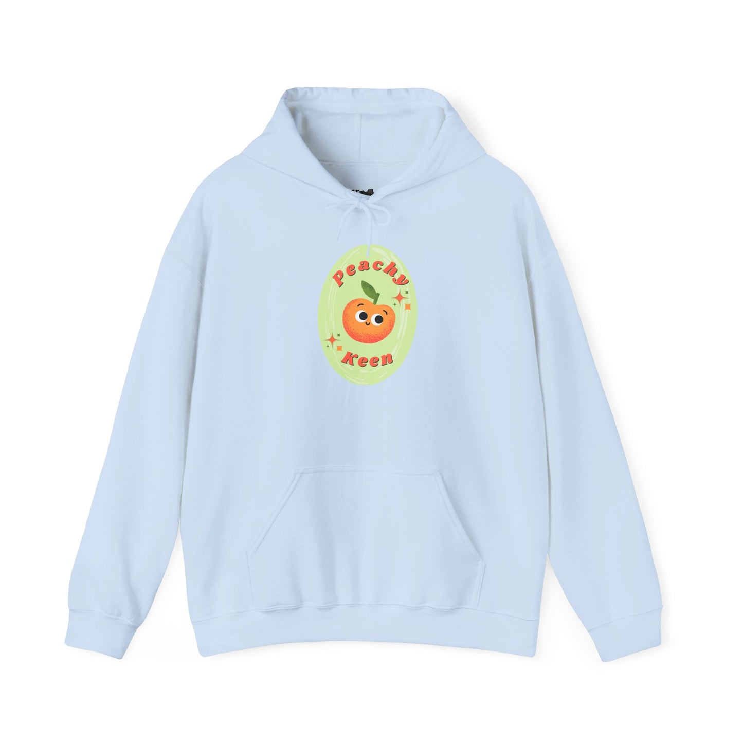 Peachy Keen Unisex Heavy Blend Hoodie, Cute Fruit Hoodie, Spring Fashion, Gift for Friends, Cozy Casual Wear, Relaxed Style