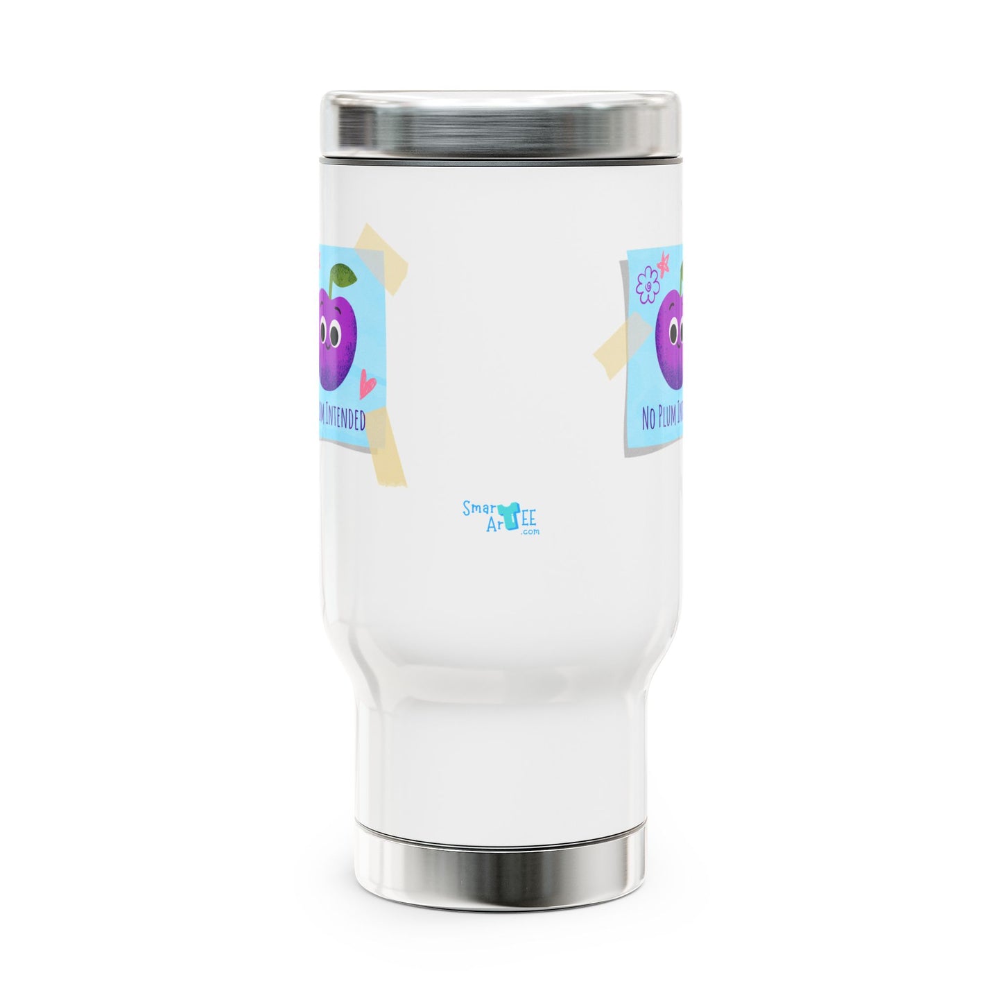 Cute No Plum Intended Stainless Steel Travel Mug, Funny Mug for Coffee Lovers, Gifts for Friends, Travel, Cafe, Outdoor Adventures