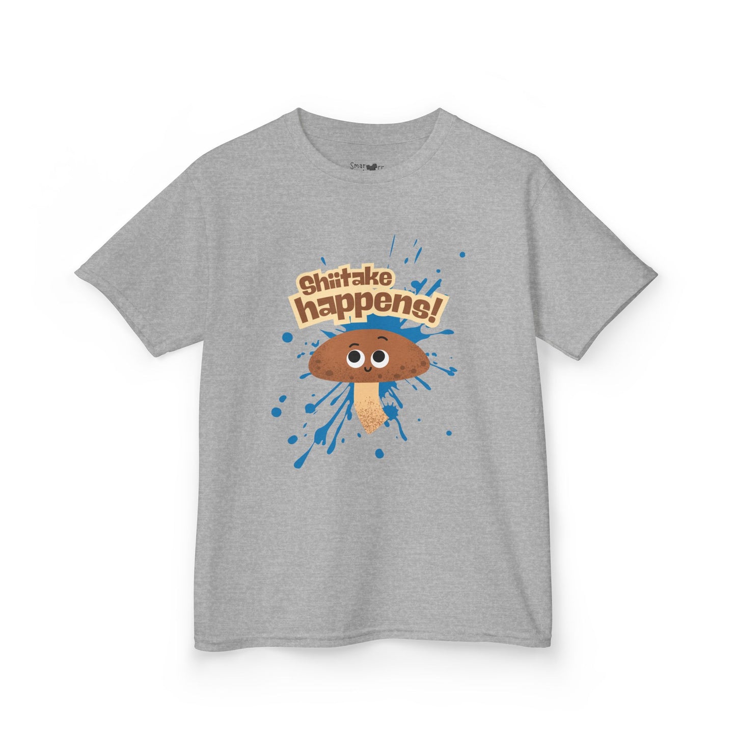 Fun Mushroom Kids Tee - "Shiitake Happens!" - Playful Gift, Cool Kids Apparel, Birthday, Everyday Wear, Summer Style, Youth Shirt