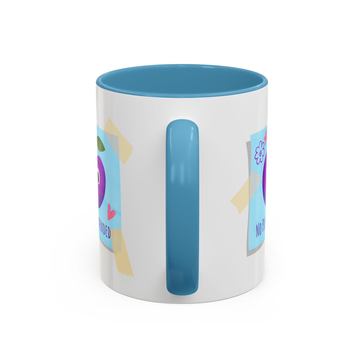 Playful Plum Coffee Mug, Cute Gift for Teachers, Friends, Humor Mug, Fun Kitchen Decor, Unique Cup for Any Occasion
