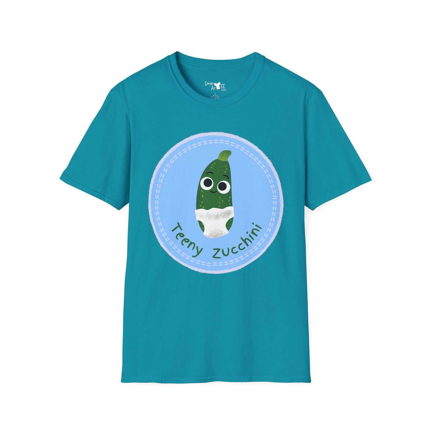 Cute Teeny Zucchini Unisex T-Shirt, Whimsical Veggie Pun Tee, Funny Gift for Foodies, Kitchen Apparel, Unique Gardening Shirt