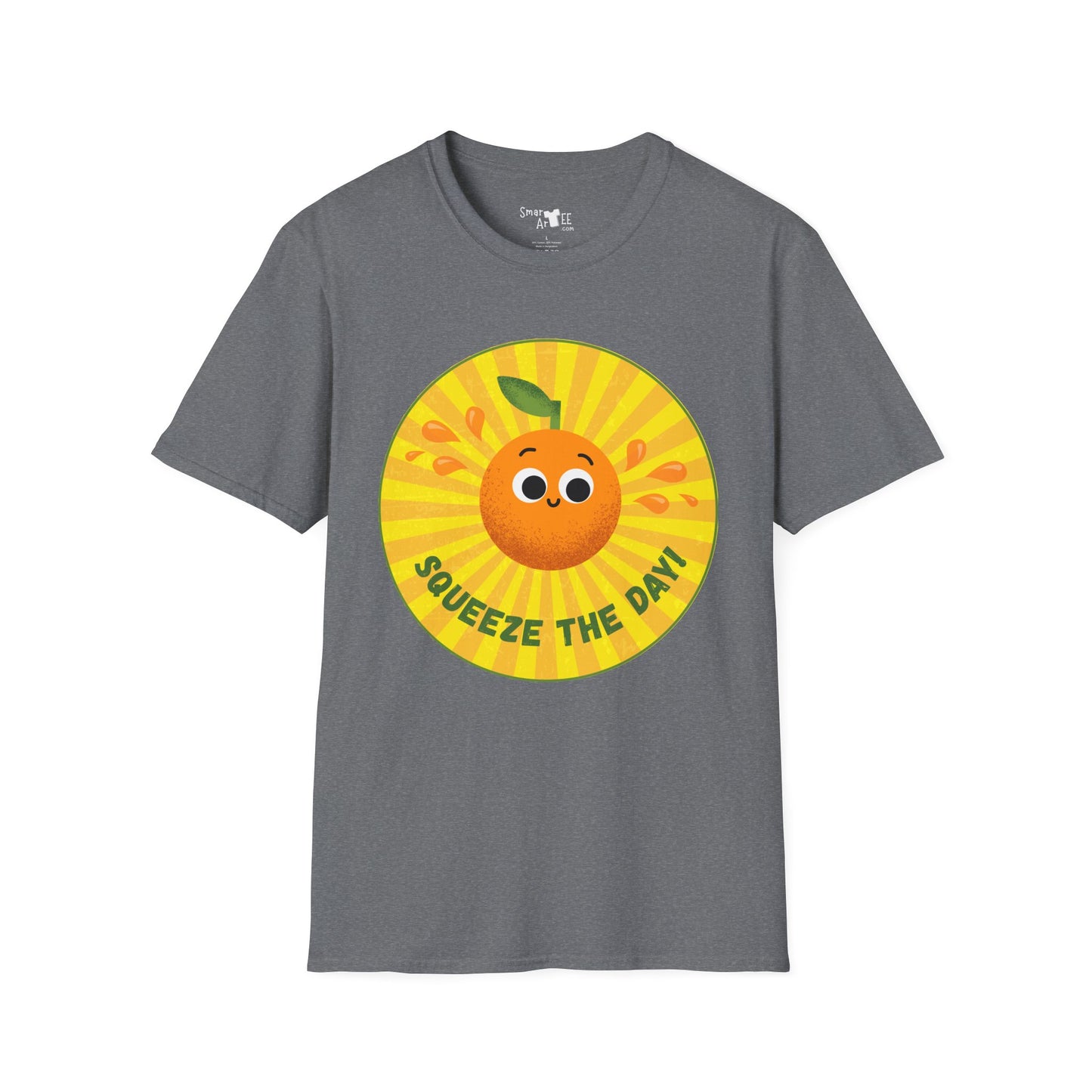 Squeeze The Day Unisex Softstyle T-Shirt - Fun and Vibrant Citrus Tee for Summer, Funny Fruit Pun T-Shirt, Fun for All Ages