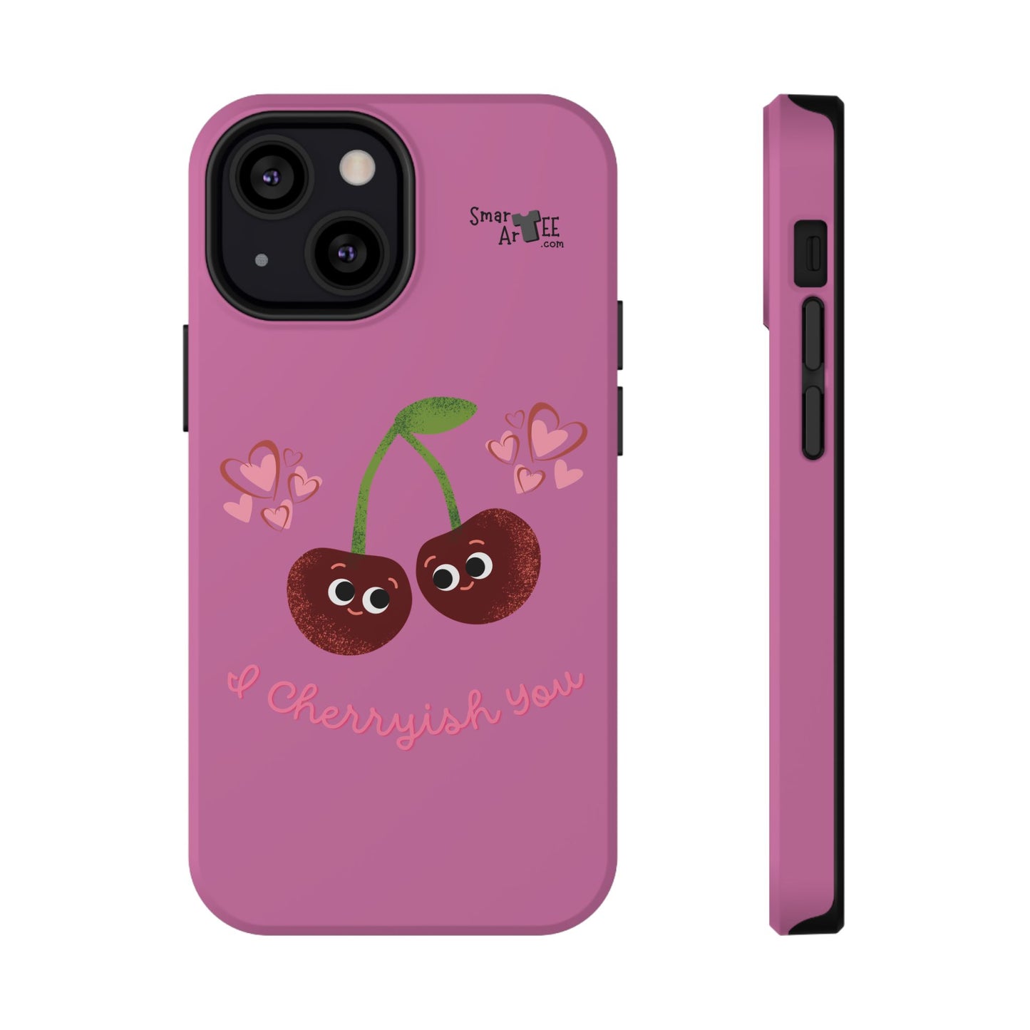 Cute Cherry Impact-Resistant Phone Case, Cherry Phone Cover, Valentine's Gift, Cute Phone Accessories, Sweetheart Case, I Cherryish You