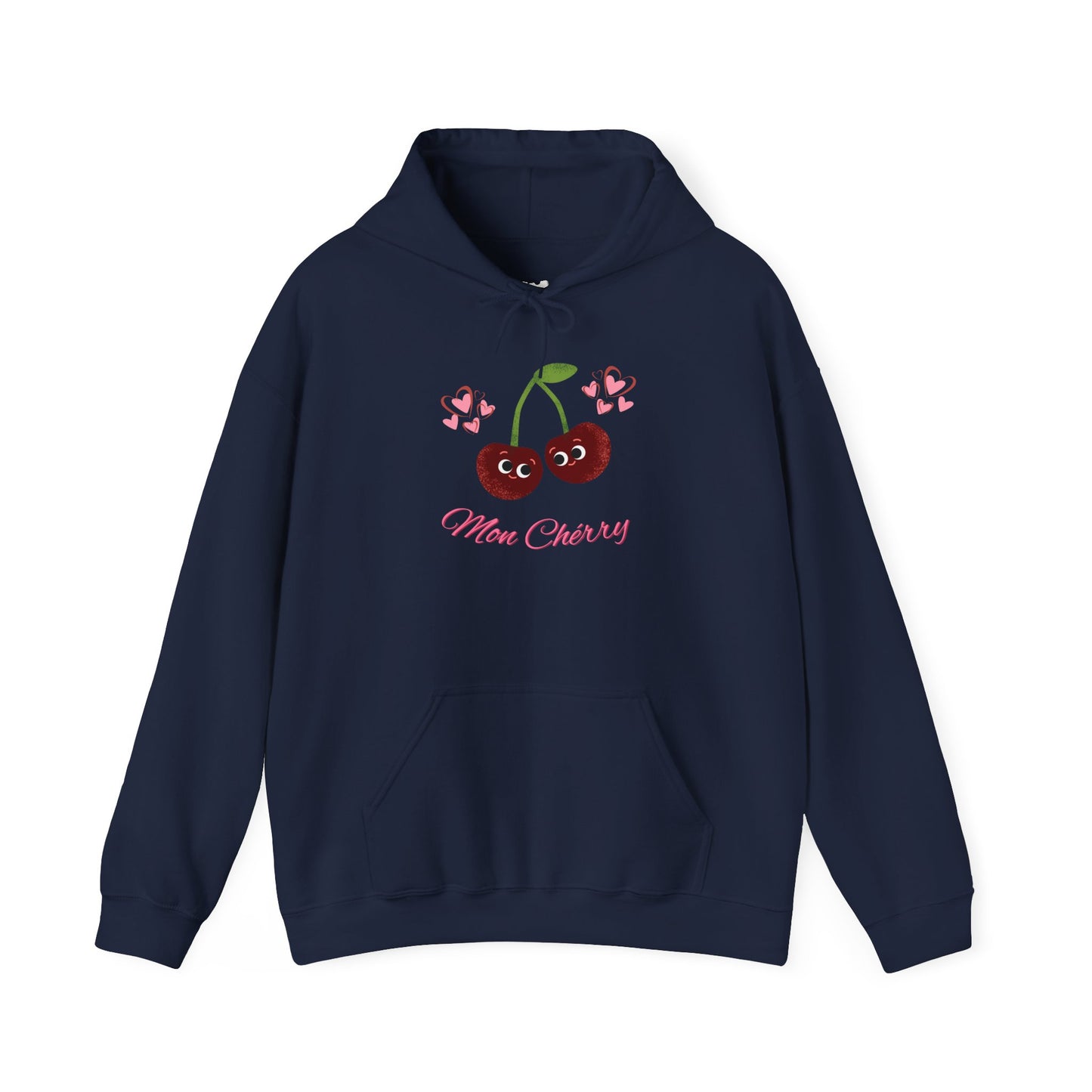 Cute Cherry Graphic Hoodie, Comfy Pullover for Spring, Cherry Lovers Gift, Cozy Pullover for Casual Wear, Fruit Themed Apparel