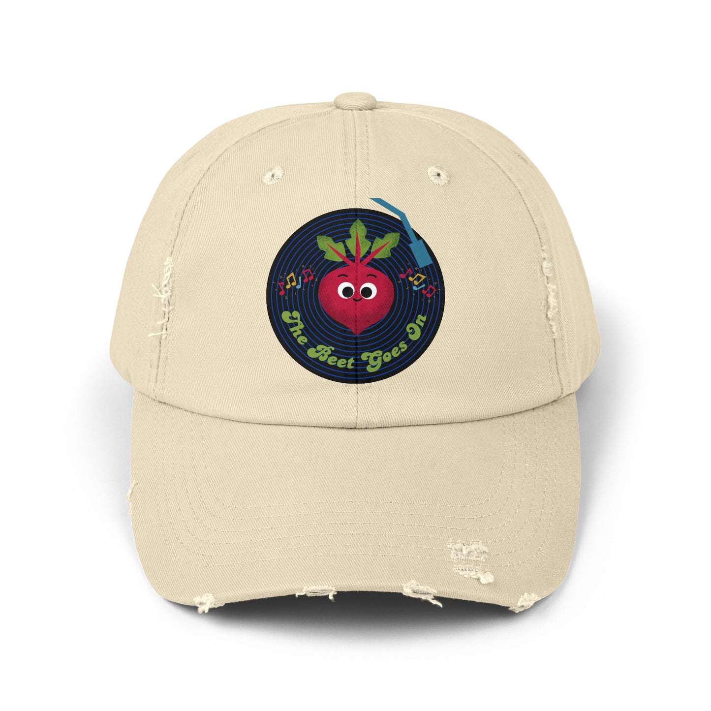 Vintage-Inspired Distressed Cap with Fun Beet Pun Design, Unisex Summer Hats for Casual Wear, Gift, Trendy Accessory