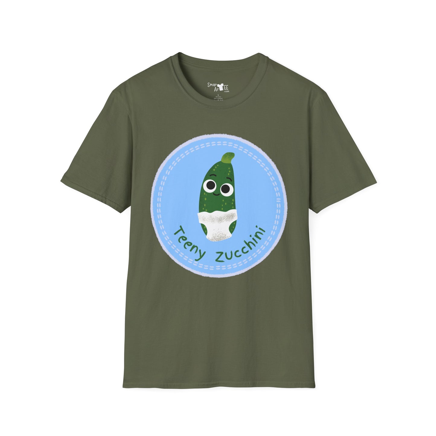 Cute Teeny Zucchini Unisex T-Shirt, Whimsical Veggie Pun Tee, Funny Gift for Foodies, Kitchen Apparel, Unique Gardening Shirt