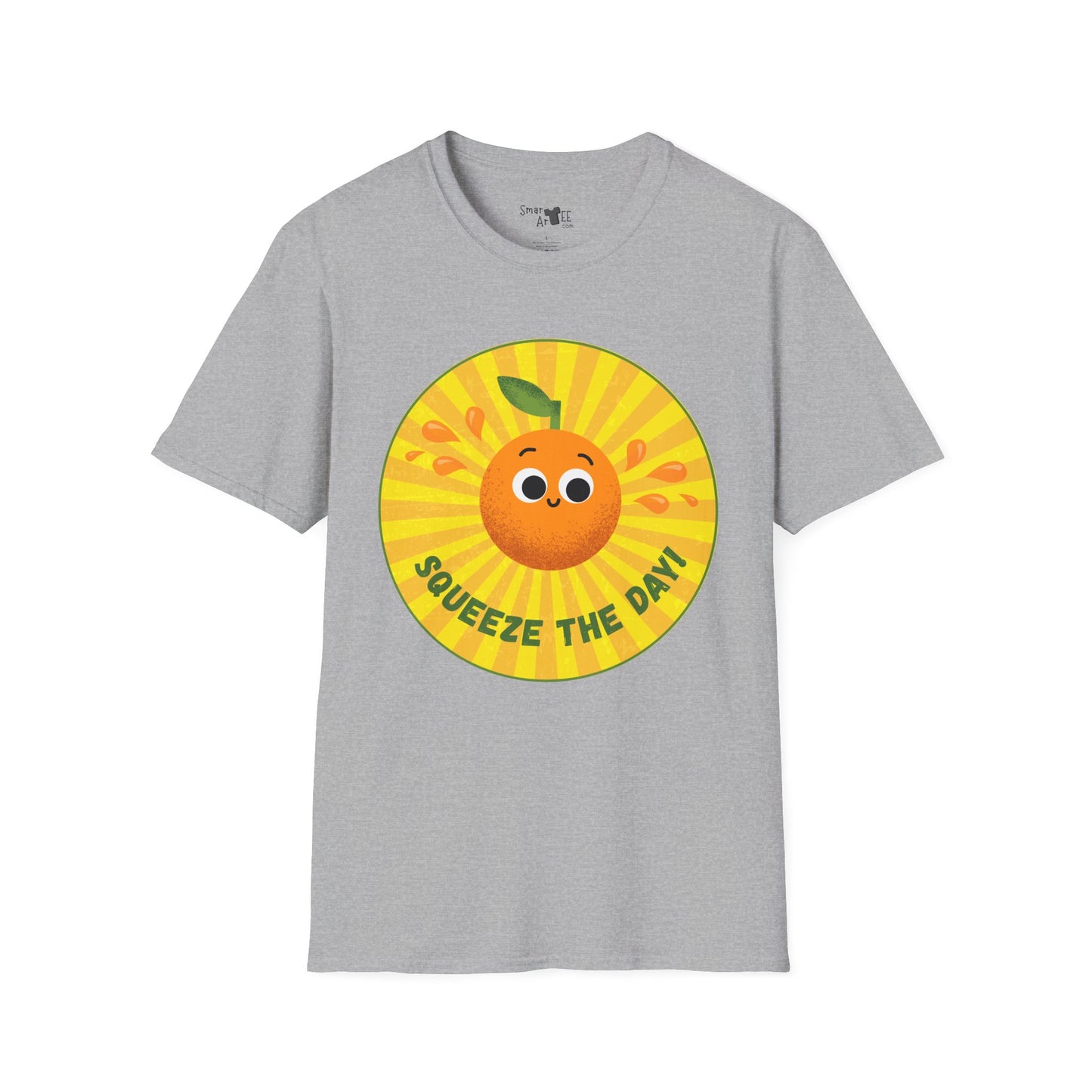 Squeeze The Day Unisex Softstyle T-Shirt - Fun and Vibrant Citrus Tee for Summer, Funny Fruit Pun T-Shirt, Fun for All Ages