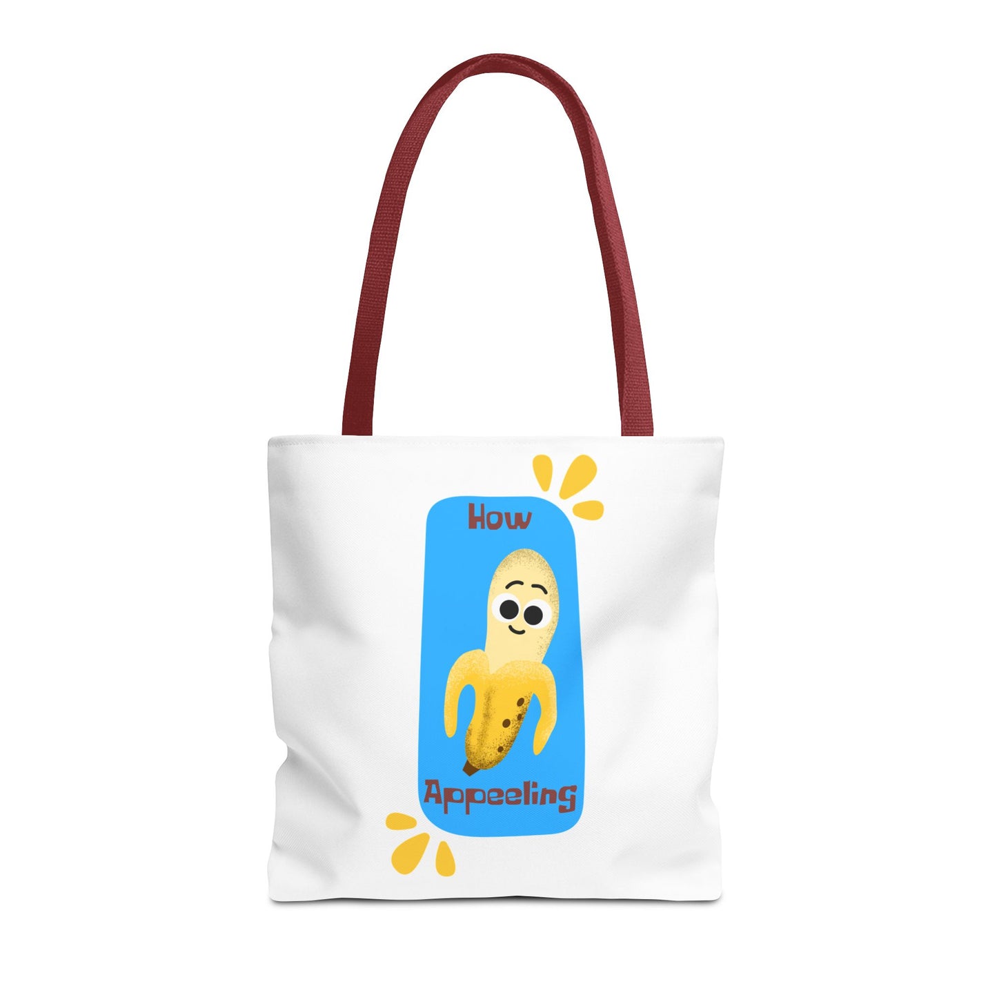 Fun Banana Tote Bag, Cute Shopping Bag, Novelty Bag, Gift for Fruit Lovers, How Appealing Bag, Eco-Friendly Tote