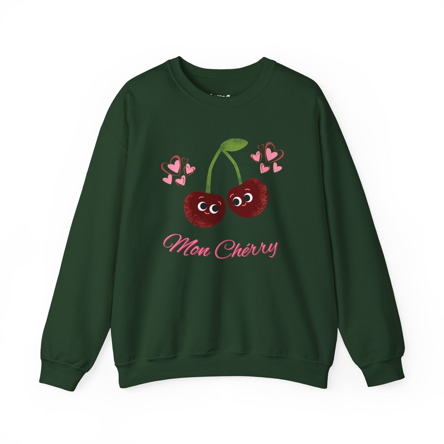 Mon Cherry Funny Fruit Pun Sweatshirt - Cozy Unisex Fashion, Relaxed Style for Everyday Wear, Great Gift Idea