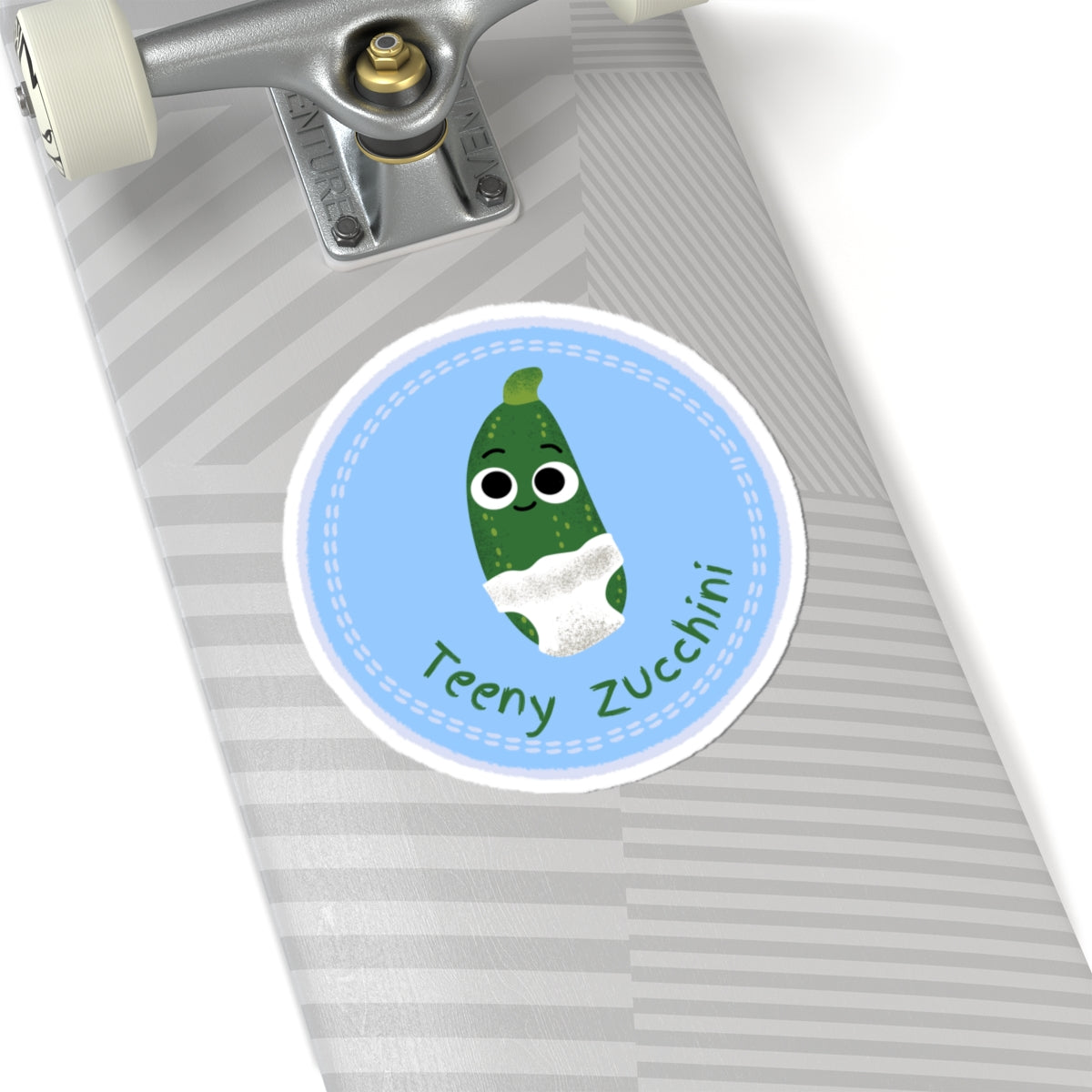Adorable Teeny Zucchini Kiss-Cut Stickers, Cute Vegetable Stickers, Laptop Decals, Fun Gardening Gifts, Quirky Decor, Cartoon Veggie Art