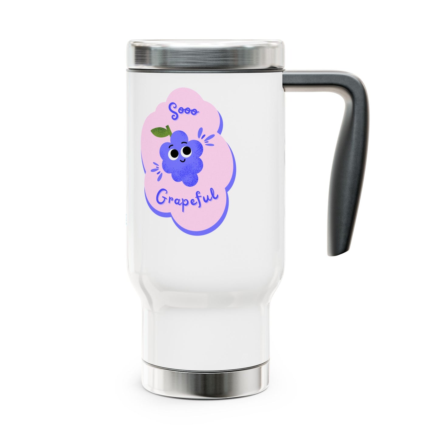 Grateful Travel Mug, Stainless Steel Coffee Cup, Unique Gift for Friends, Hot Beverage Tumbler, Cute Travel Tumbler for Any Occasion