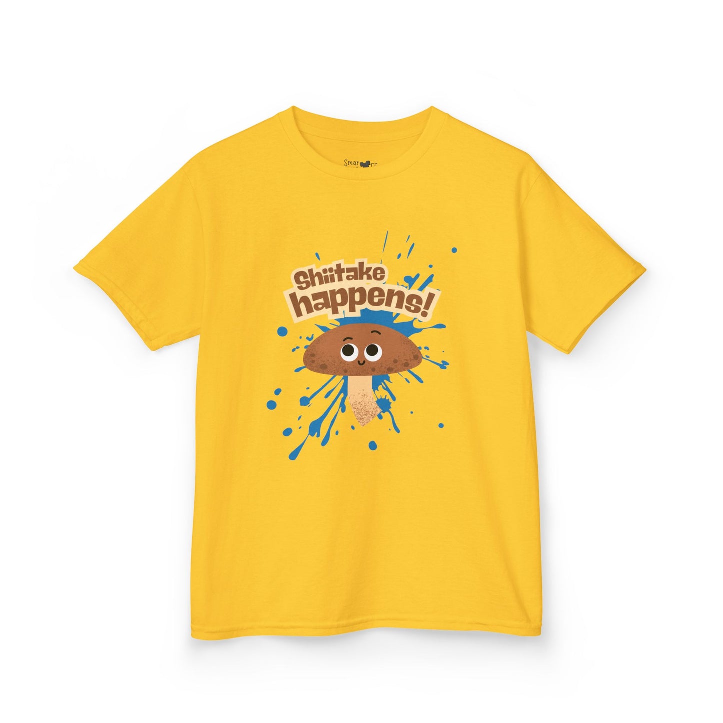 Fun Mushroom Kids Tee - "Shiitake Happens!" - Playful Gift, Cool Kids Apparel, Birthday, Everyday Wear, Summer Style, Youth Shirt