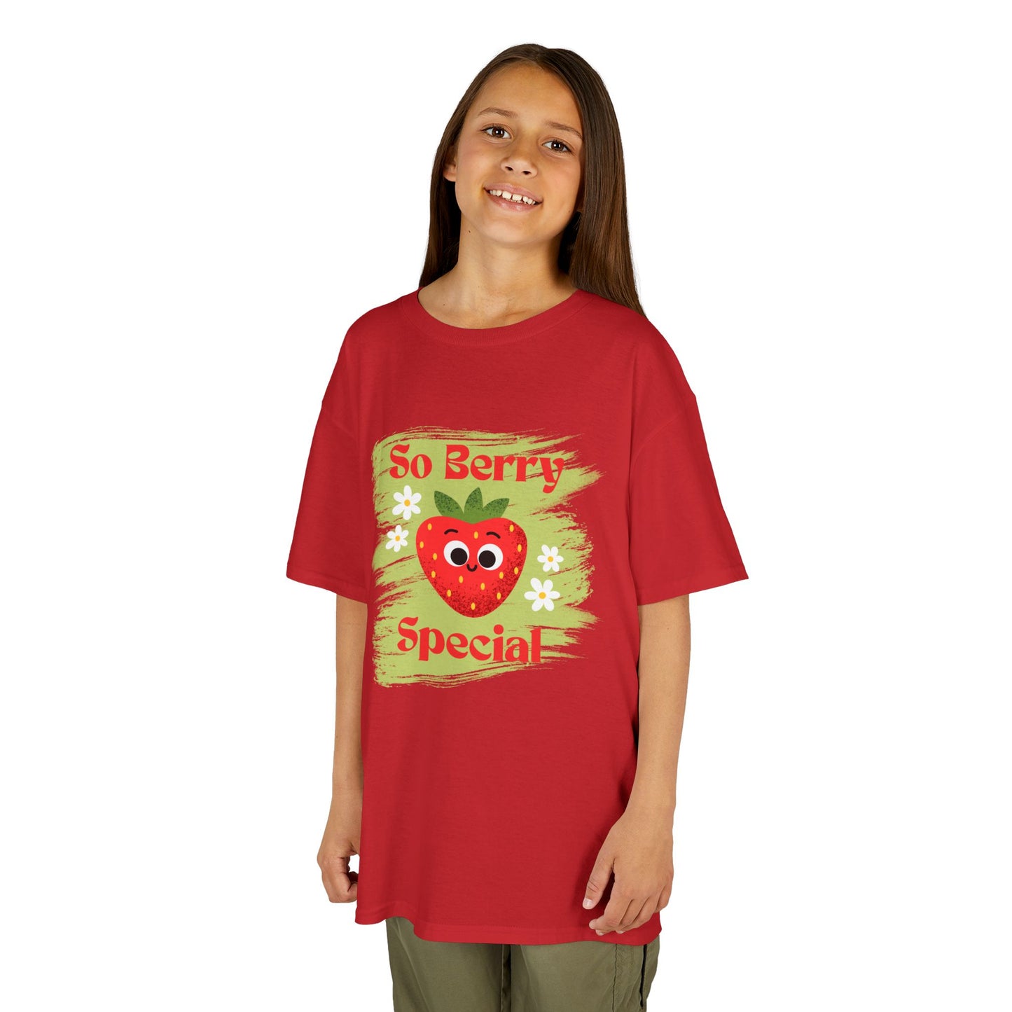 Kids Strawberry Tee - "So Berry Special" - Perfect for Celebrations and Birthdays, Funny Fruit Pun Shirt, Back To School