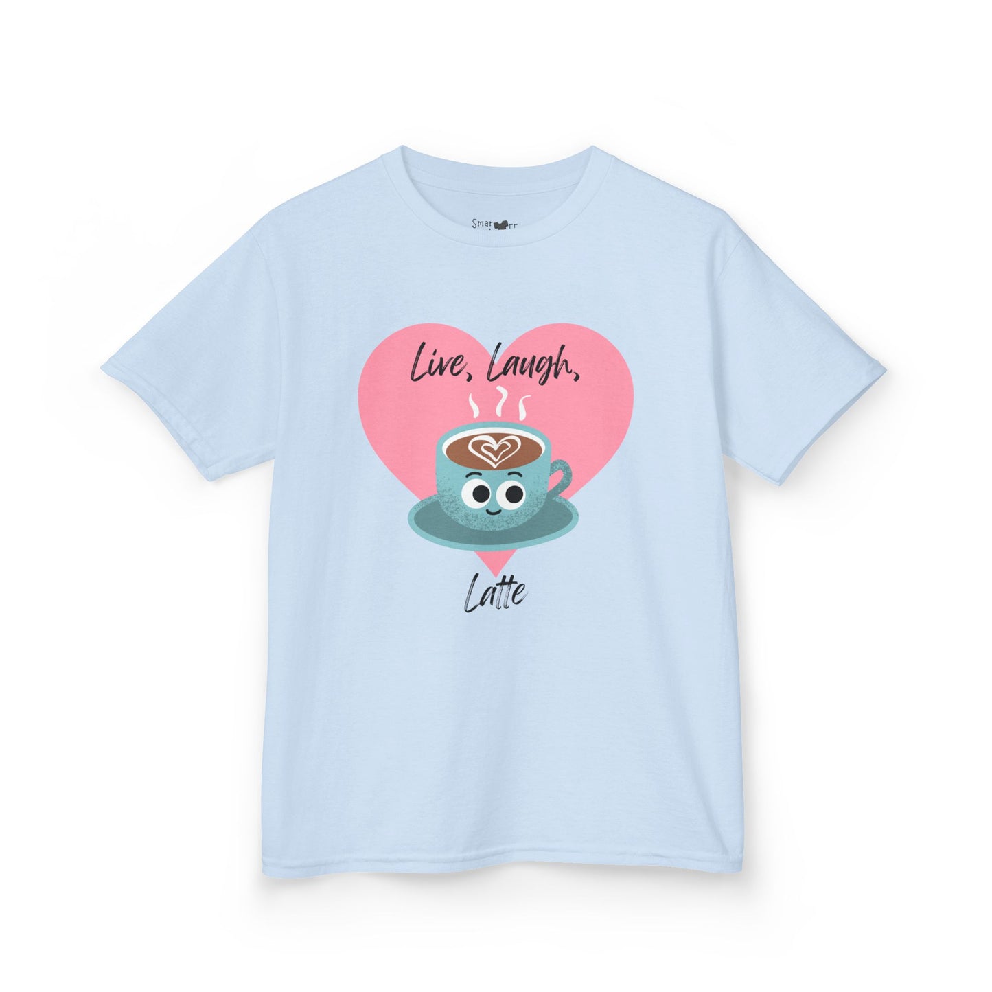 Cute Latte Kids Tee, Kids Cotton Shirt, Coffee Lover Shirt, Live Laugh Love Tee, Fun Gift for Kids