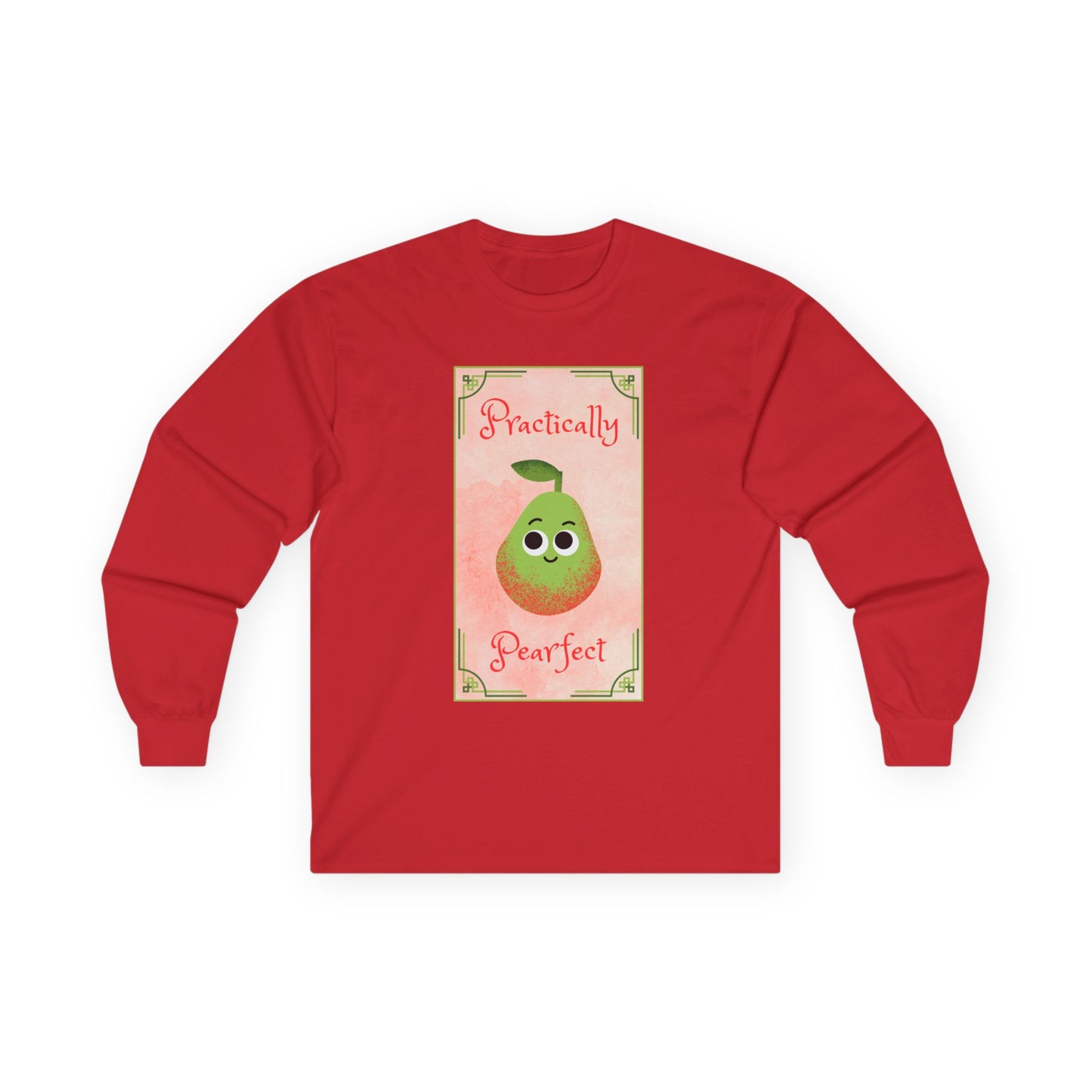 Cute Long Sleeve Tees - Practically Pear-fect Tee for Fruit Lovers, Fall, Gifts, Casual Wear, Summer Fun