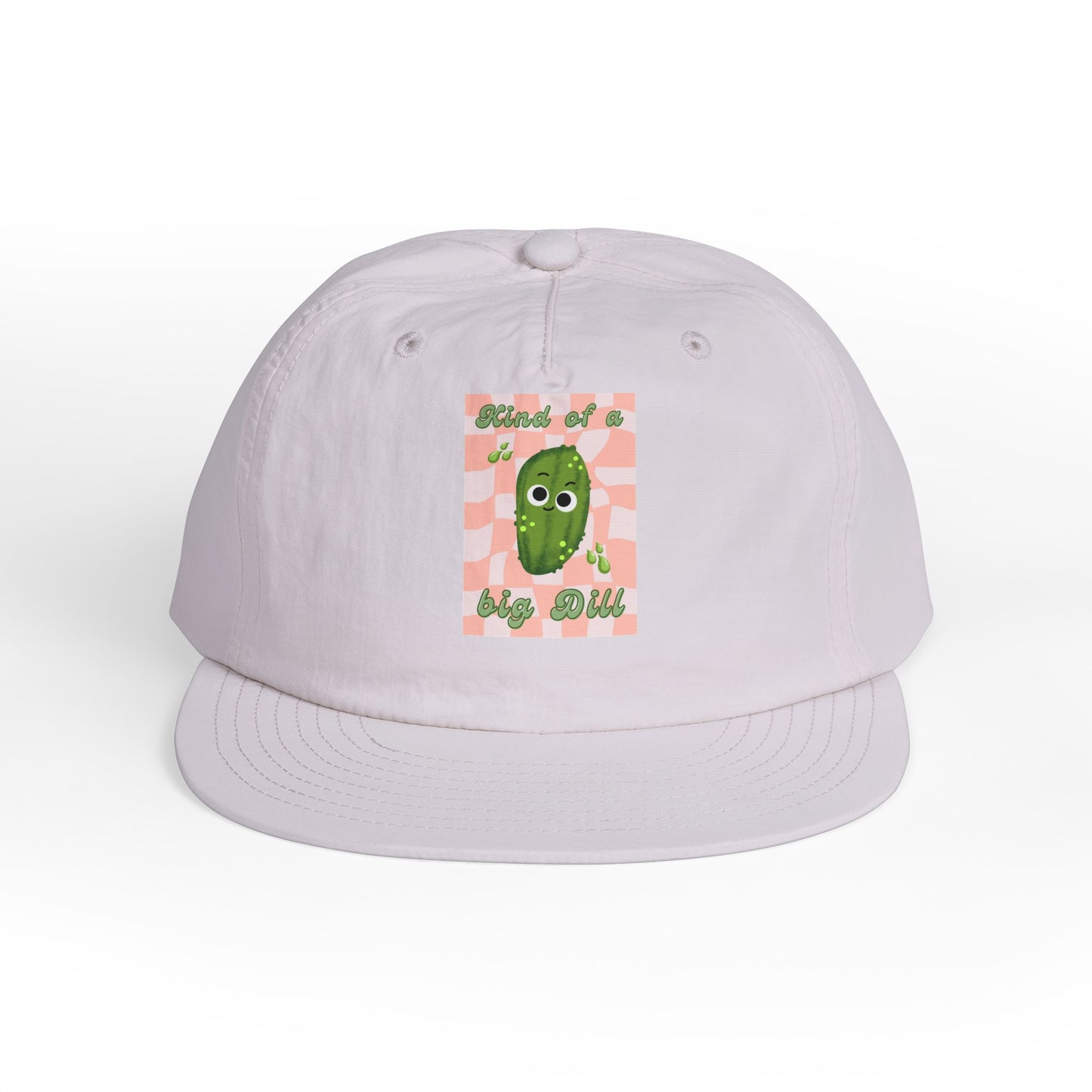 Funny Surf Cap with Cute Dill Pickle Design, Summer Hat for Beach Lovers, Ideal Gift for Foodies, Great for BBQs and Parties