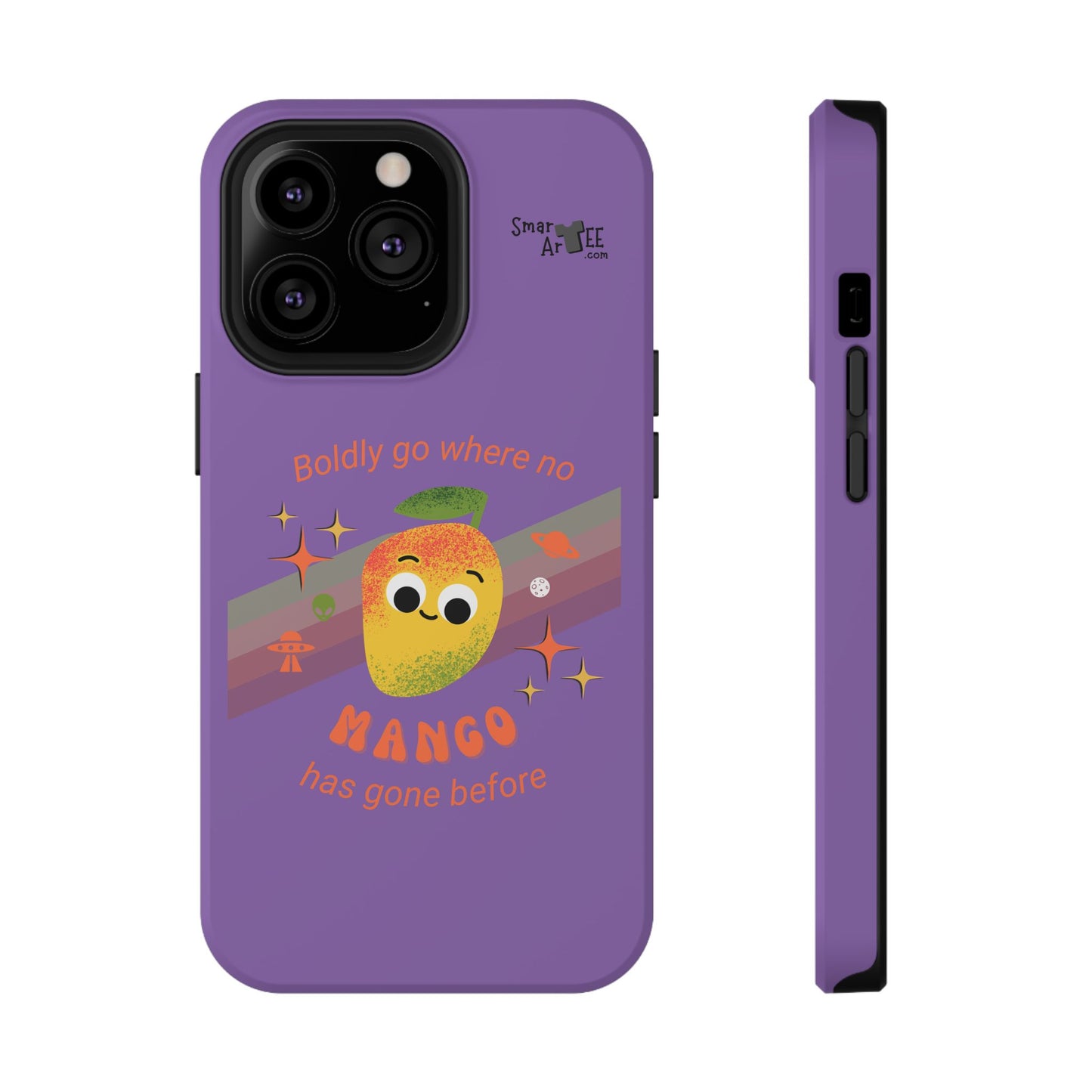 Star Trek Themed Mango Pun Phone Case, Impact-Resistant Case, Quirky Tech Accessory, Cute Phone Cover, Gift for Fruit Lovers
