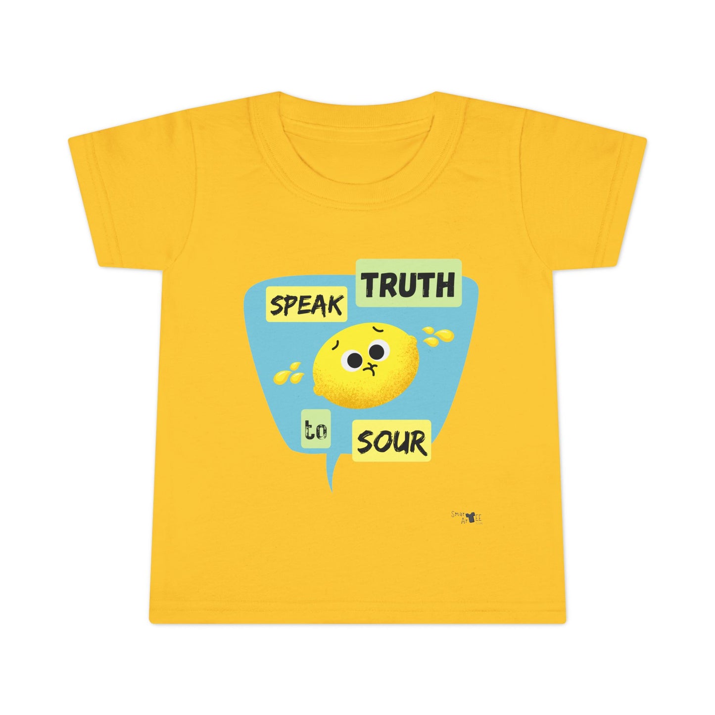Adorable Toddler Shirt - 'Speak Truth to Sour' Graphic Pun Tee, Cute Kids Gift, Birthday Outfit, Playtime Apparel, Funny Kids Shirt