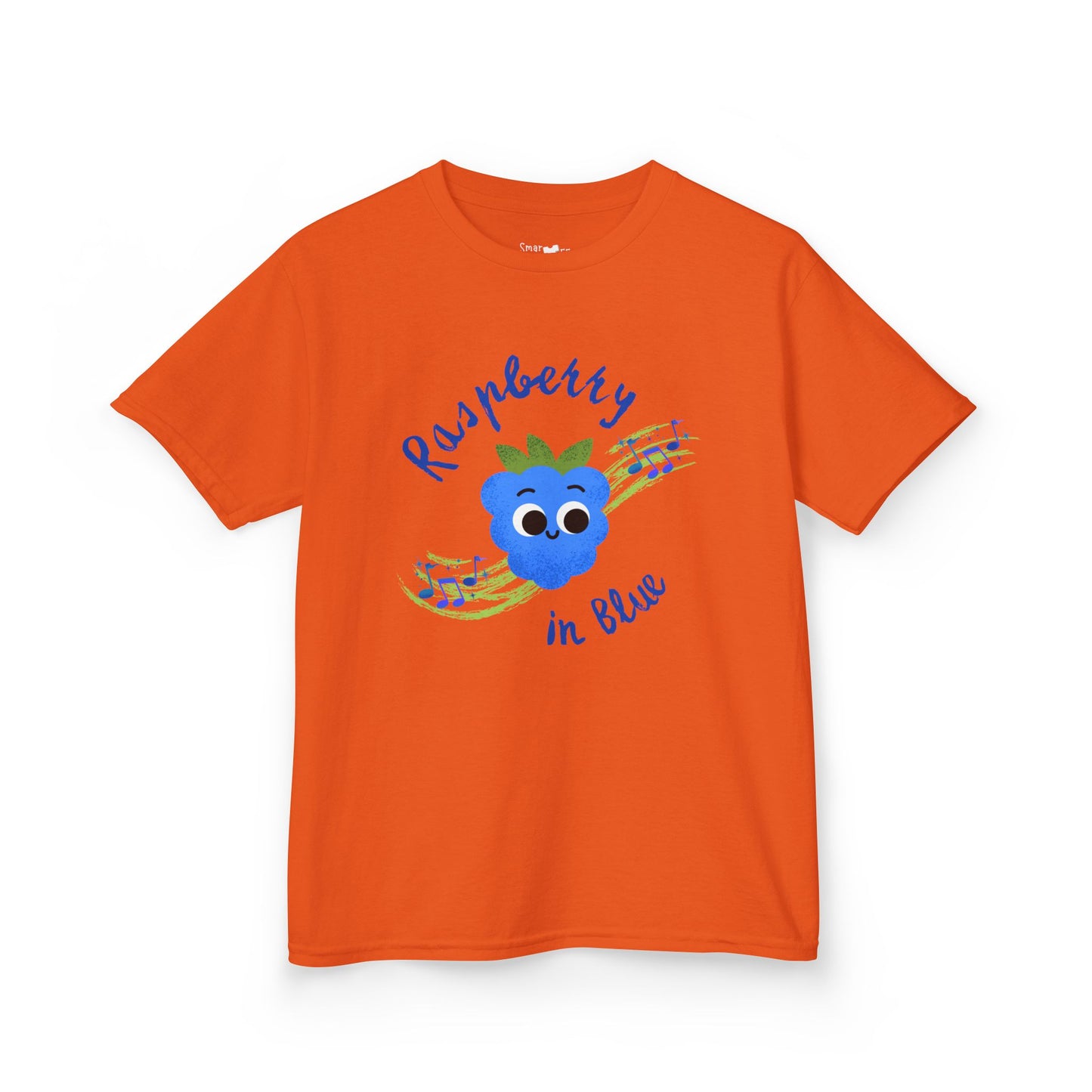 Kids 'Rhapsody in Blue' Raspberry Pun Tee, Cute Kids Shirt, Fun Gift for Children, Summer Outfit, Birthday Gift, Playdate Attire