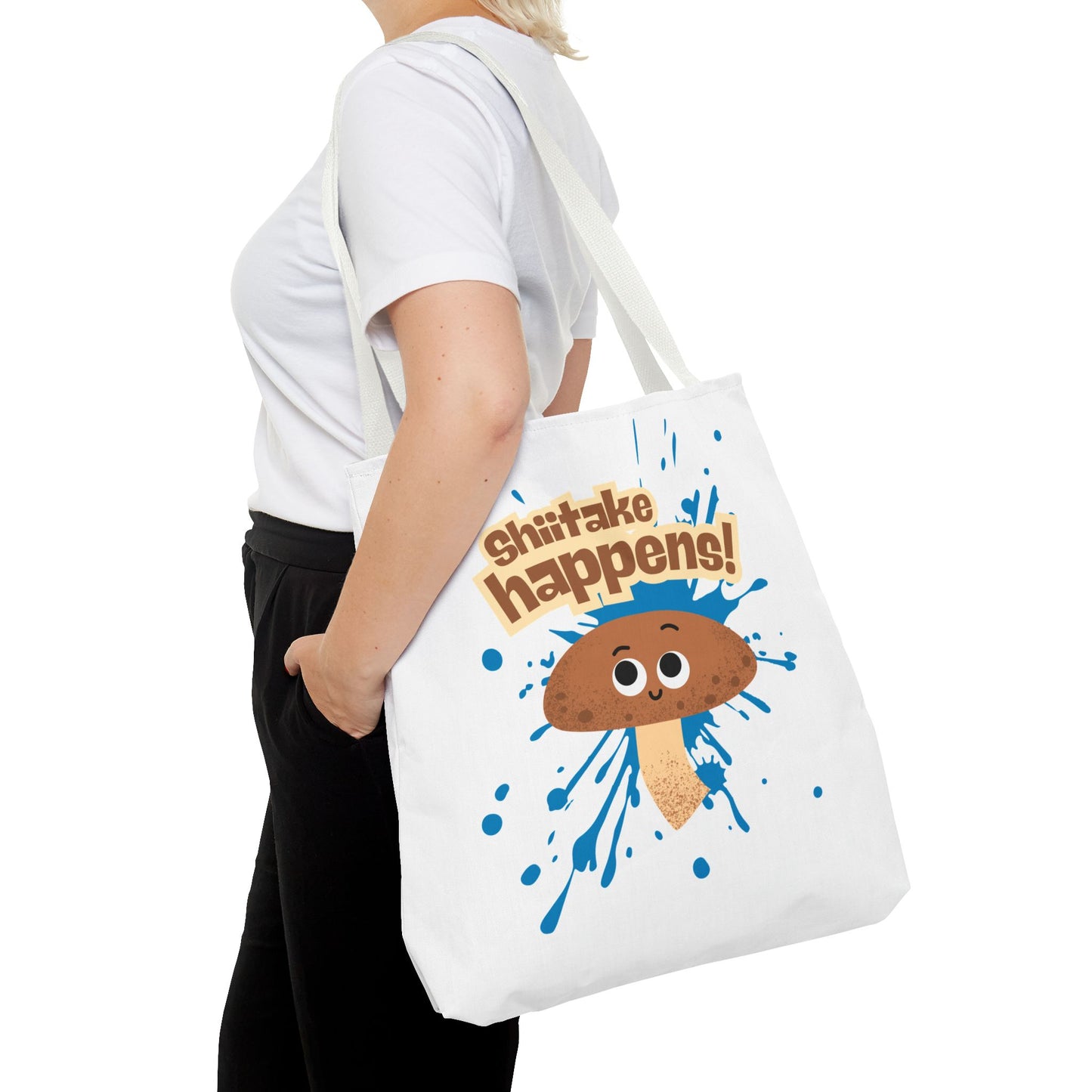 Funny Shiitake Mushroom Tote Bag, Humorous Eco-Friendly Shopping Bag, Perfect Gift for Fun-Lovers, Mushroom Lover Gift, Quirky Reusable Tote