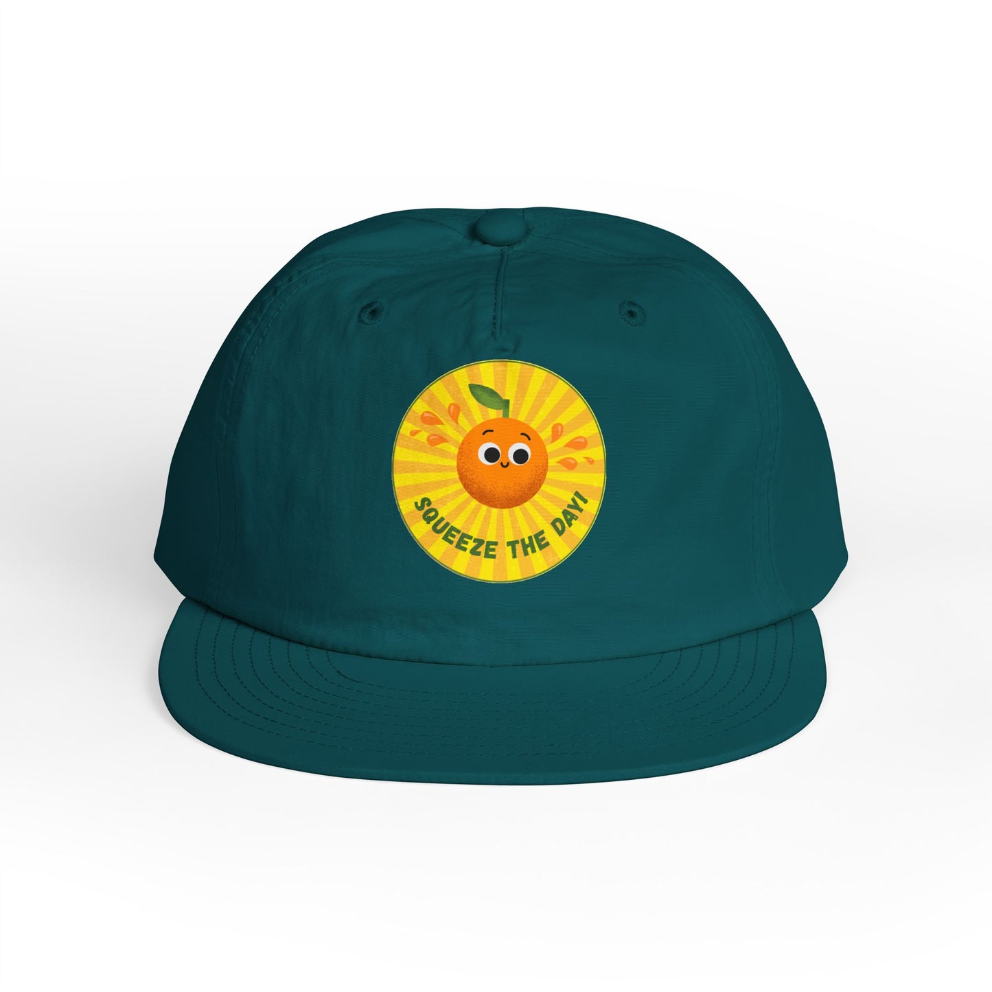 Squeeze the Day Surf Cap, Beach Hat, Summer Accessories, Bright Summer Vibes, Gift for Surfers, Fun Outdoor Gear