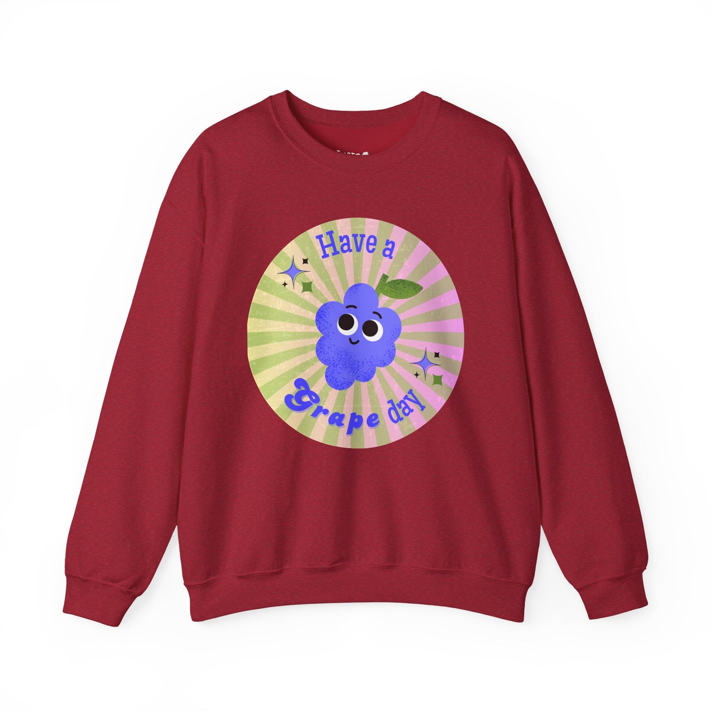 Funny Grape Pun Sweatshirt, Whimsical Art Clothing, Unisex Sweater, Great Gift Idea, Relaxed Comfy Style