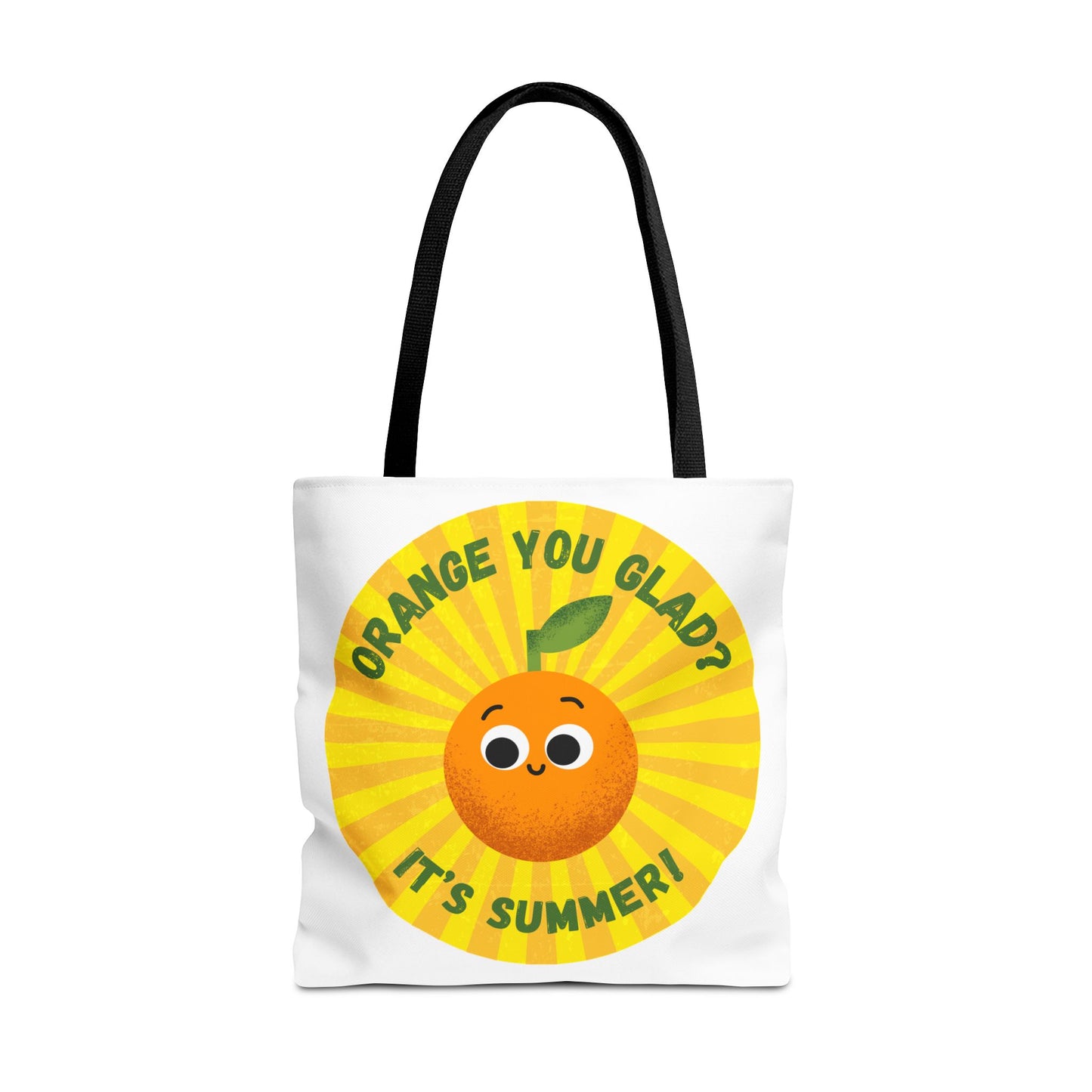 Summer Vibe Tote Bag with Cute Orange Design, Beach Bag, Gift for Friends, Eco-Friendly Shopping, Fun Accessory for Summer