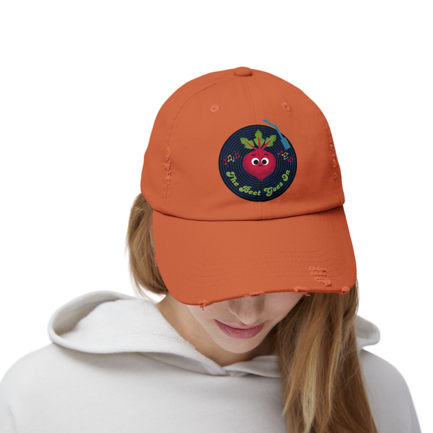 Vintage-Inspired Distressed Cap with Fun Beet Pun Design, Unisex Summer Hats for Casual Wear, Gift, Trendy Accessory