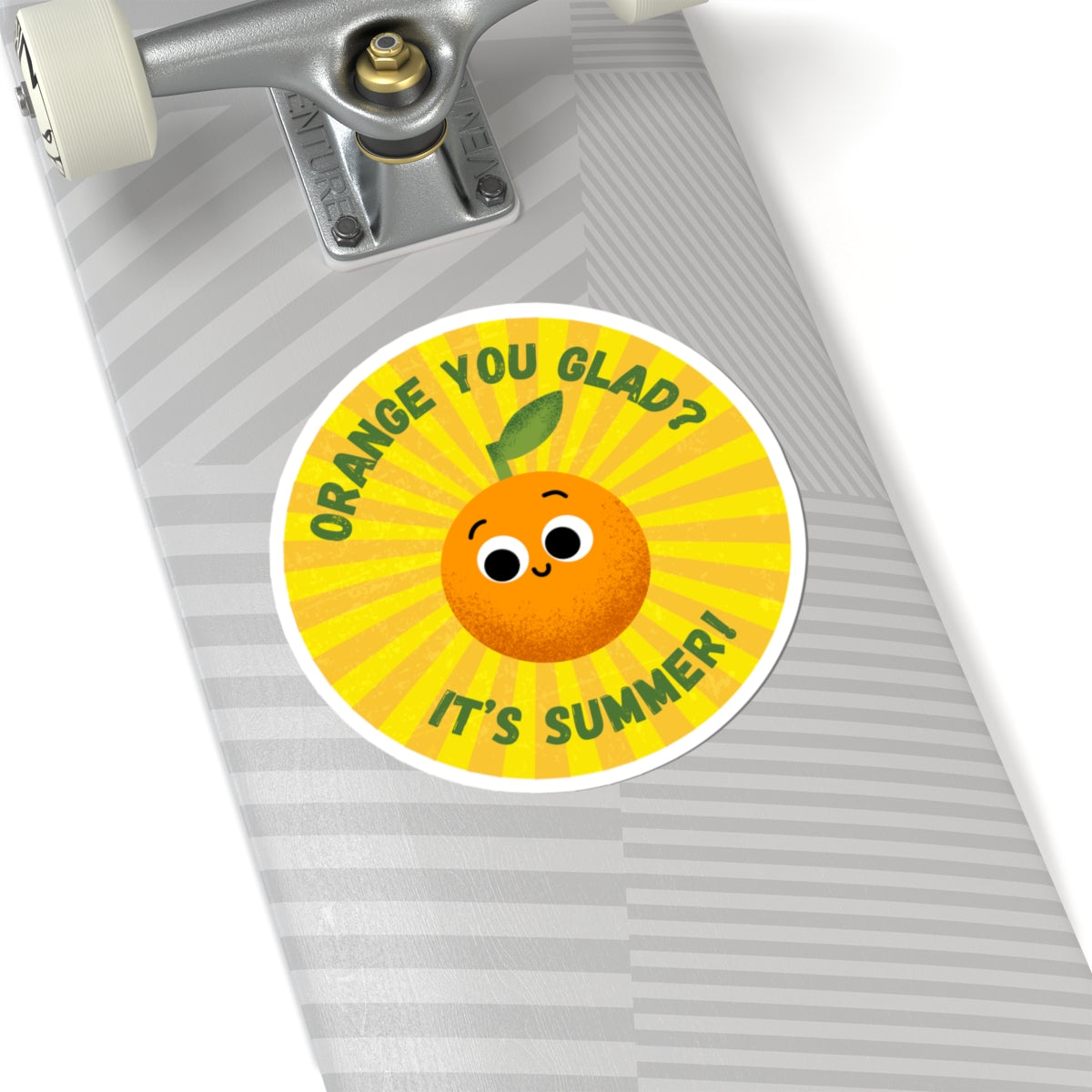 Cute Summer Orange Stickers, Fun Sunflower Design, Laptop, Water Bottle, Journals, Kids Decor, Summer Vibes