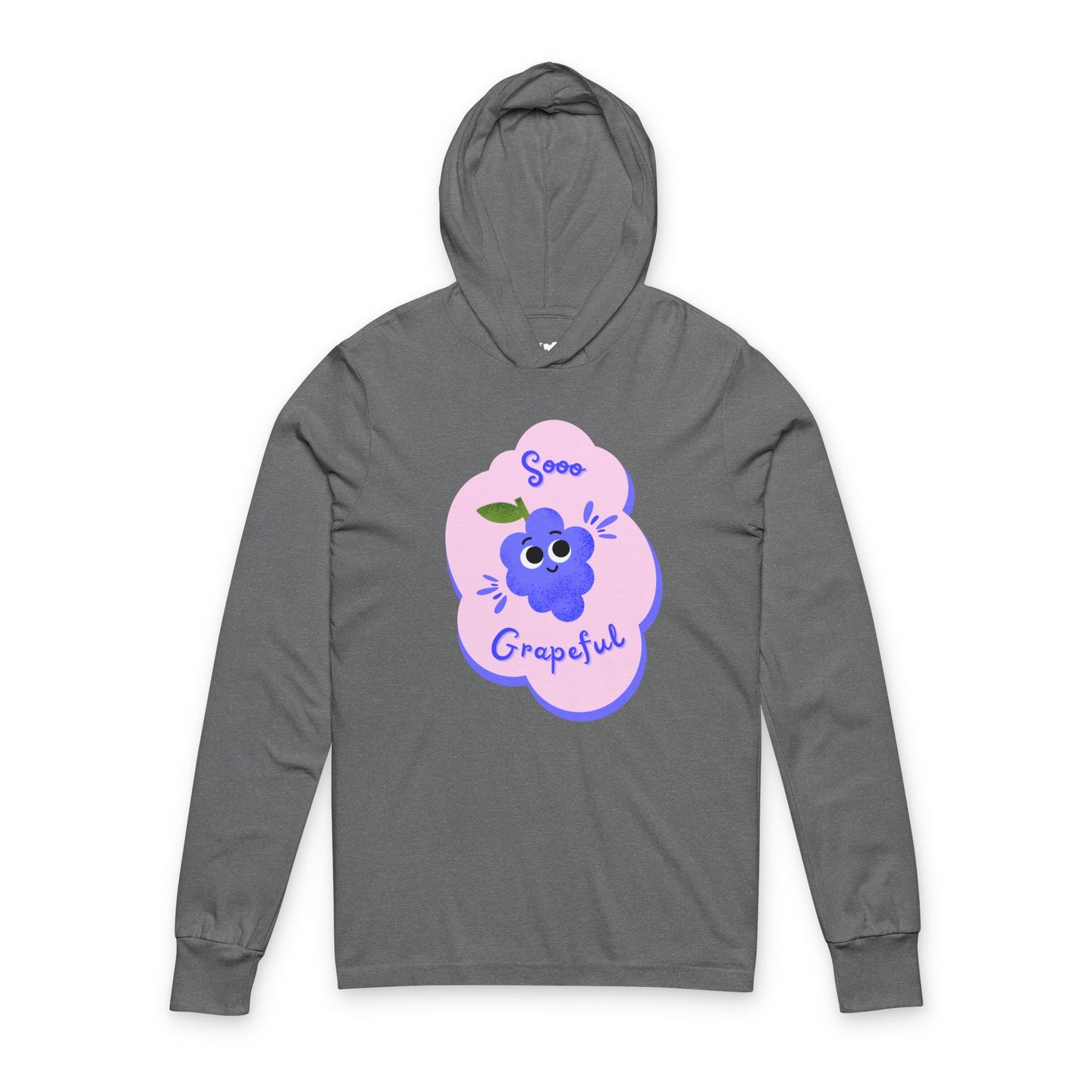 Grateful Unisex Hooded Long Sleeve Shirt, Cozy Gift for Friends, Motivational Apparel, Everyday Comfort Wear, Casual Layering Top