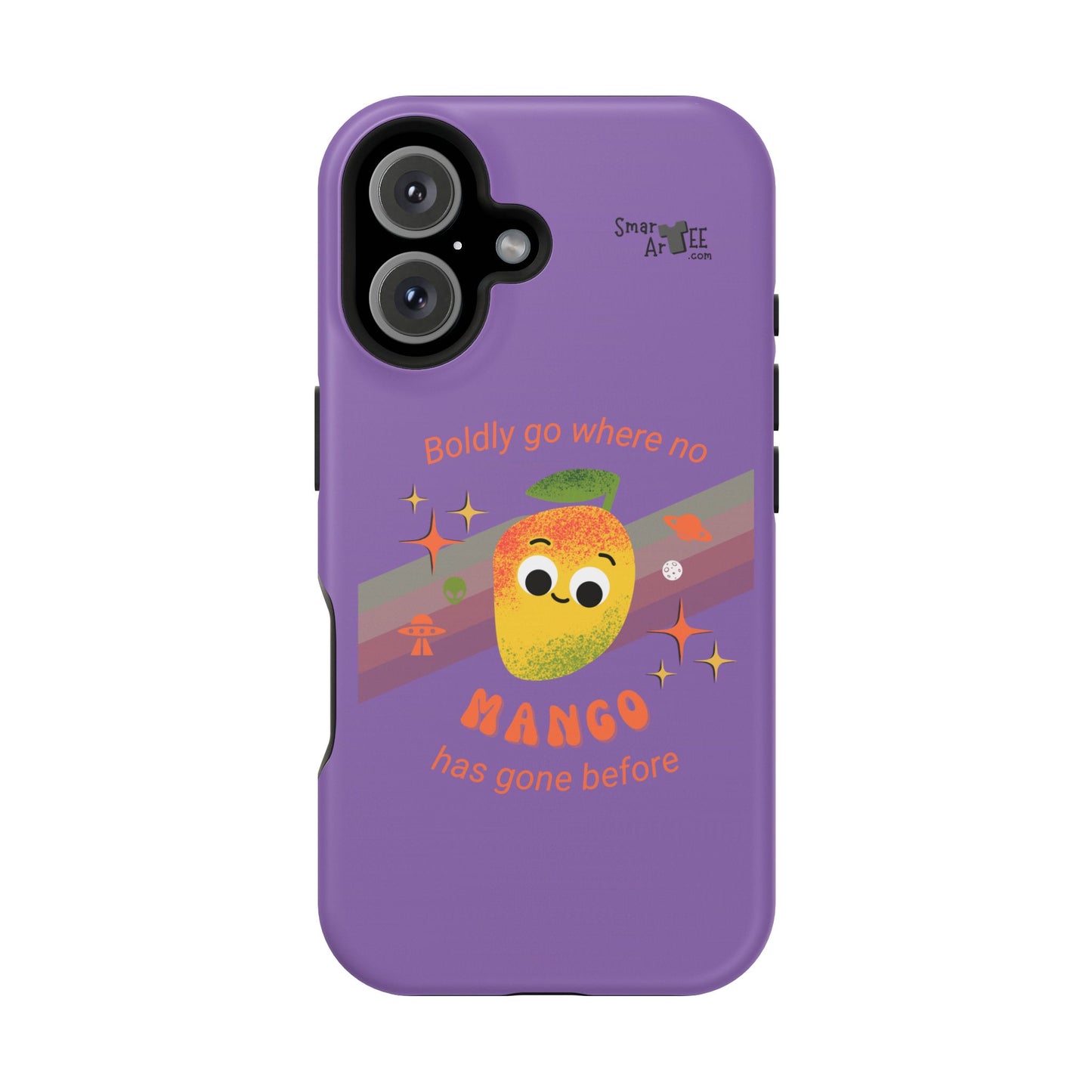 Star Trek Themed Mango Pun Phone Case, Impact-Resistant Case, Quirky Tech Accessory, Cute Phone Cover, Gift for Fruit Lovers