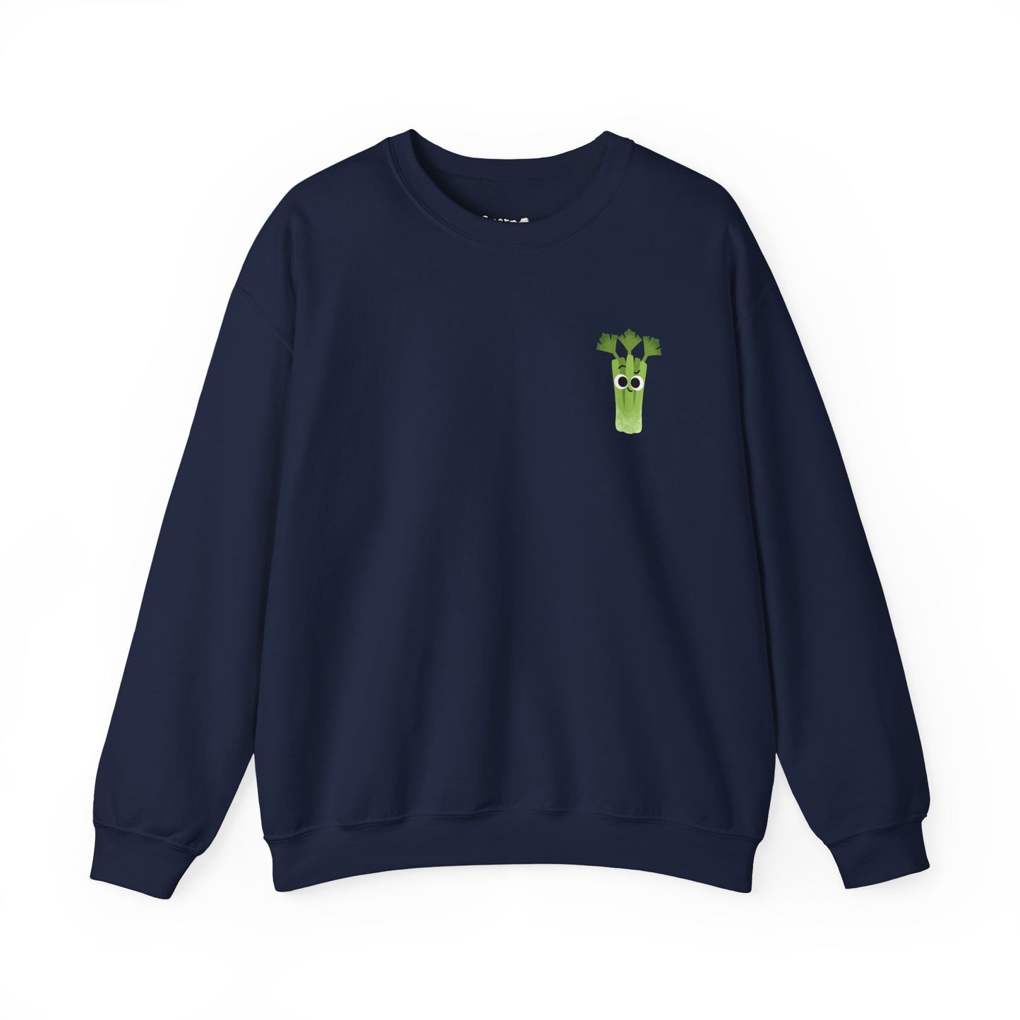 Funny Celery Stalk Pun Sweatshirt, Large Graphic on Back, Cute Celery Graphic on Front, Unisex Crewneck, Funny Sweatshirt, Casual Wear