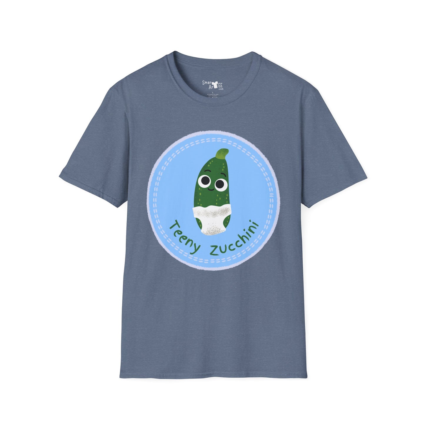 Cute Teeny Zucchini Unisex T-Shirt, Whimsical Veggie Pun Tee, Funny Gift for Foodies, Kitchen Apparel, Unique Gardening Shirt